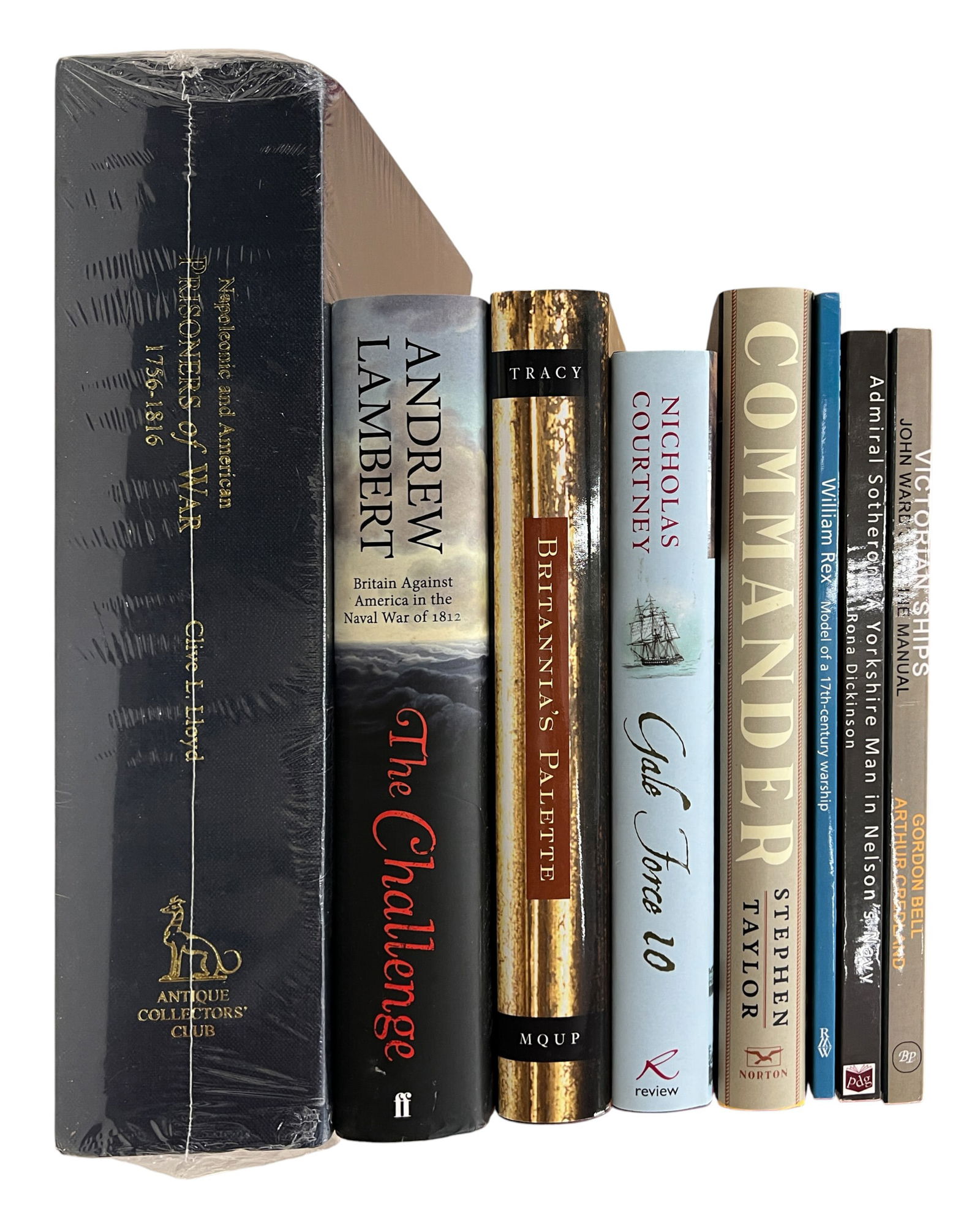 8pc British Naval Books: 8pc British Naval Books 12"x10"x3" Largest. Includes "Victorian Ships" by Gordon Bell & Arthur Credland, "Admiral Sotheron" by Rona Dickinson, "William Rex: Model of a 17th Century Warship" by Ab