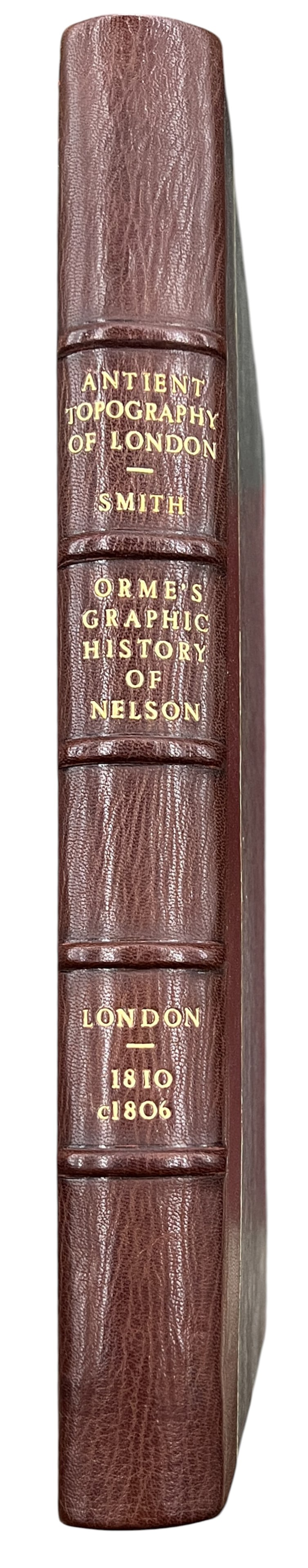 "Antient Topography of London" 1815 First Edition Antique Book by John Thomas Smith: "Antient Topography of London" 1815 First Edition Antique Book by John Thomas Smith 14"x10.5"x1.5". Minor toning along edges of paper, overall excellent condition. Has been rebound.