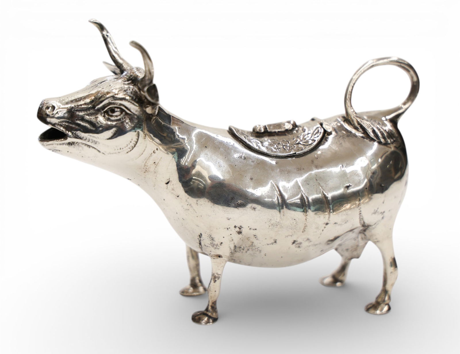 Charming German Sterling Figural Cow Creamer (1 of 2)