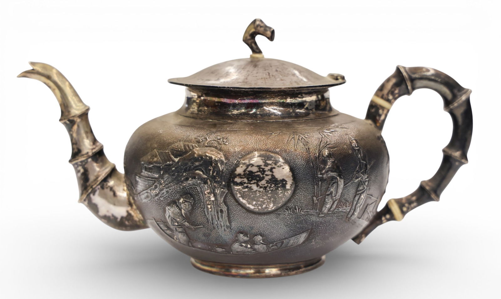 Antique Chinese Export Silver Teapot (1 of 3)