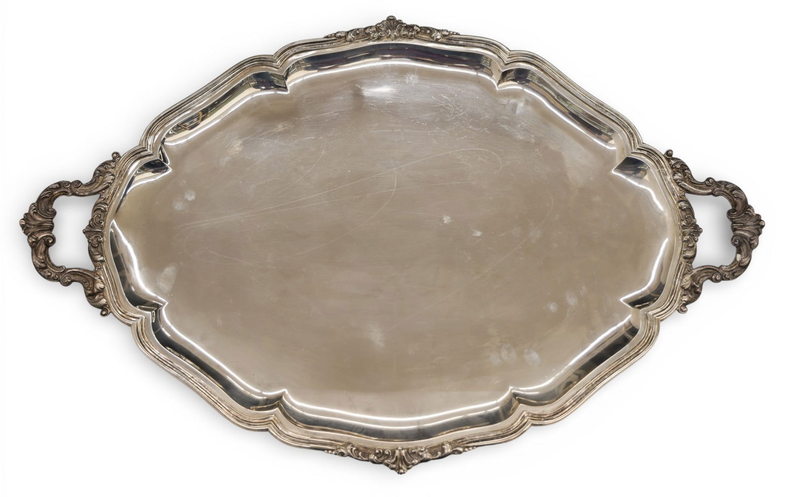 Buccellati Italian Sterling Rococo Handled Serving Tray (1 of 4)