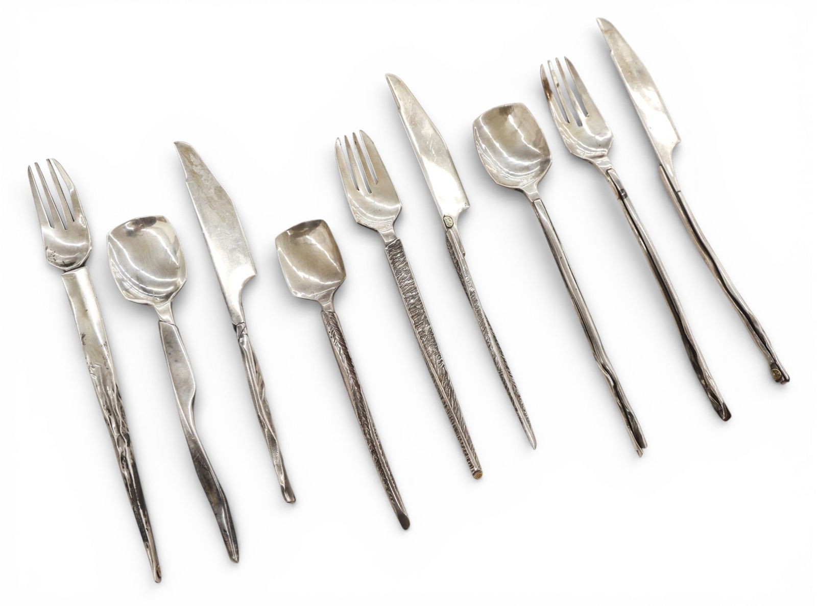 19pc John Marshall Sterling Modernist Assorted Flatware (1 of 3)