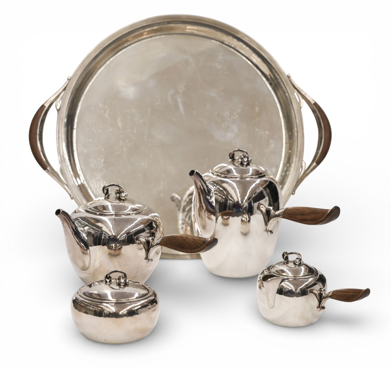 5pc Gerog Jensen Danish Sterling Tea and Coffee Service (1 of 5)