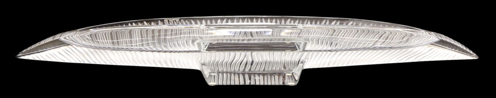 Baccarat Empreinte Large Crystal Centerpiece Vase: Baccarat Empreinte Large Crystal Centerpiece Vase 4"x29". Signed on bottom. One slight flake to edge. Overall excellent condition. No box or papers.