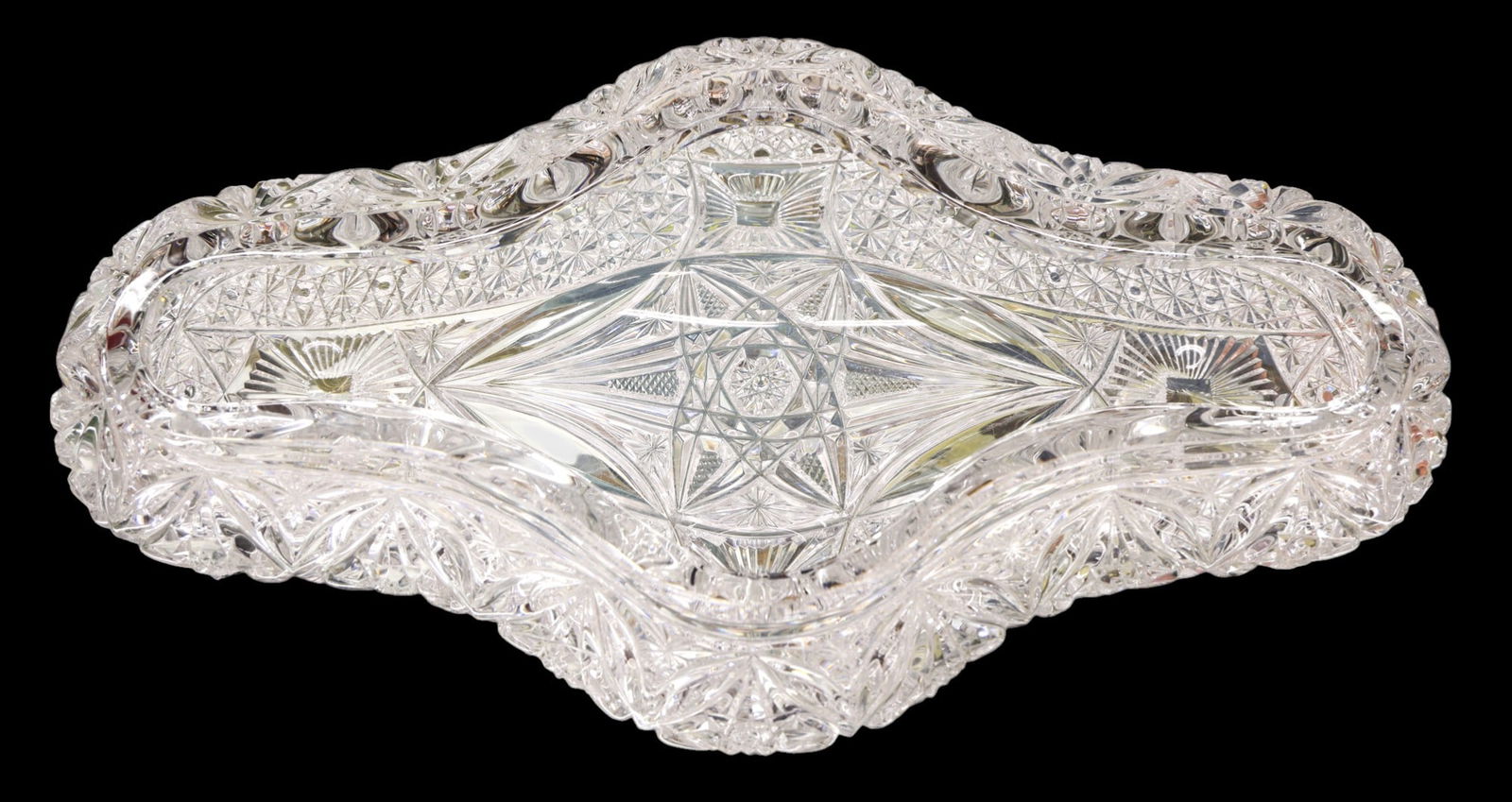 Exceptional Baccarat Cut Crystal Emblem Centerpiece with Box: Exceptional Baccarat Cut Crystal Emblem Centerpiece with Box 4"x25"x14". Reference 2102020, numbered 7 from an edition of 12 forms. Signed on bottom. Comes with original fitted box and COA from 1999.