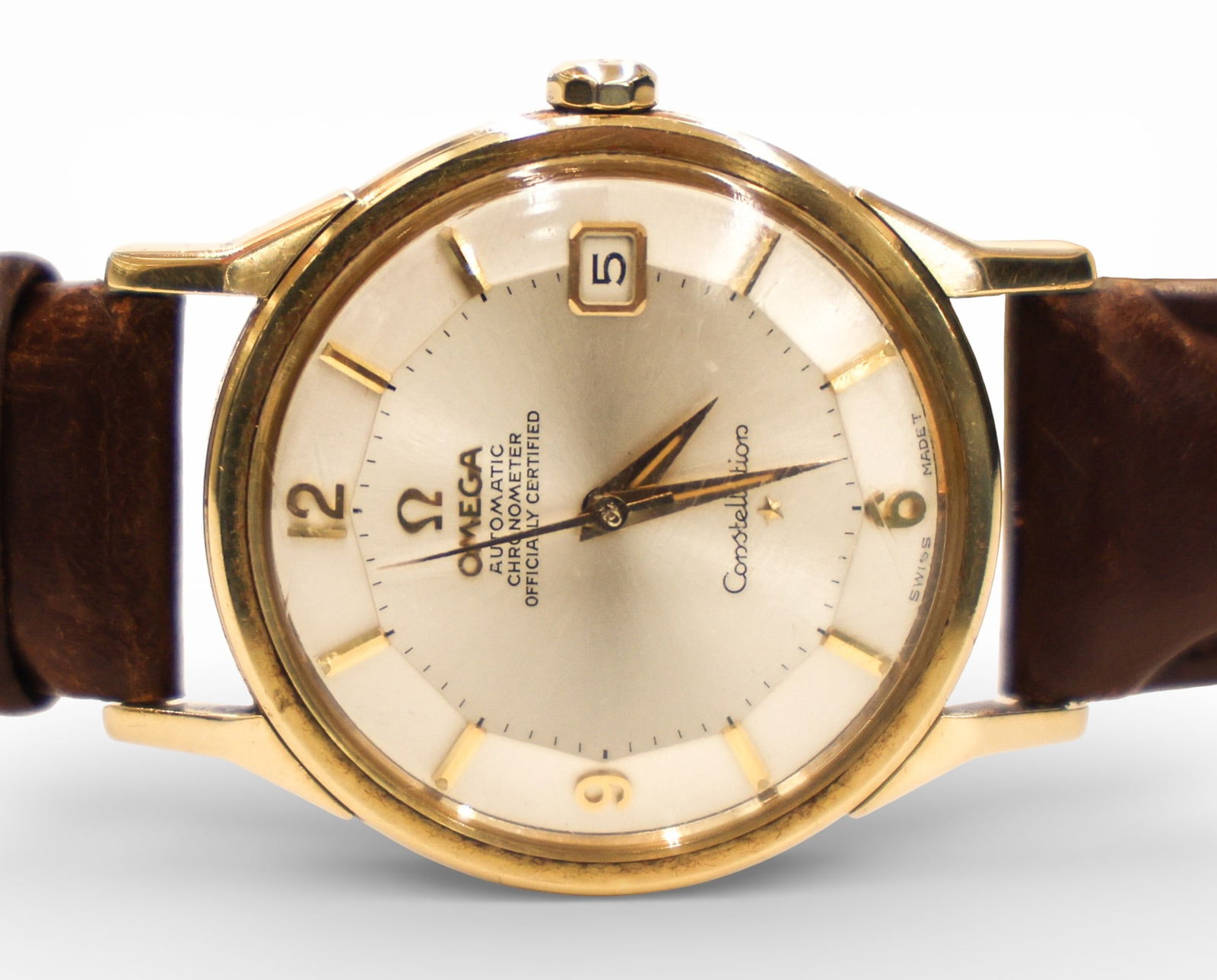 Vintage Men's Omega Constellation Pie-Pan 14k Wrist Watch (1 of 3)