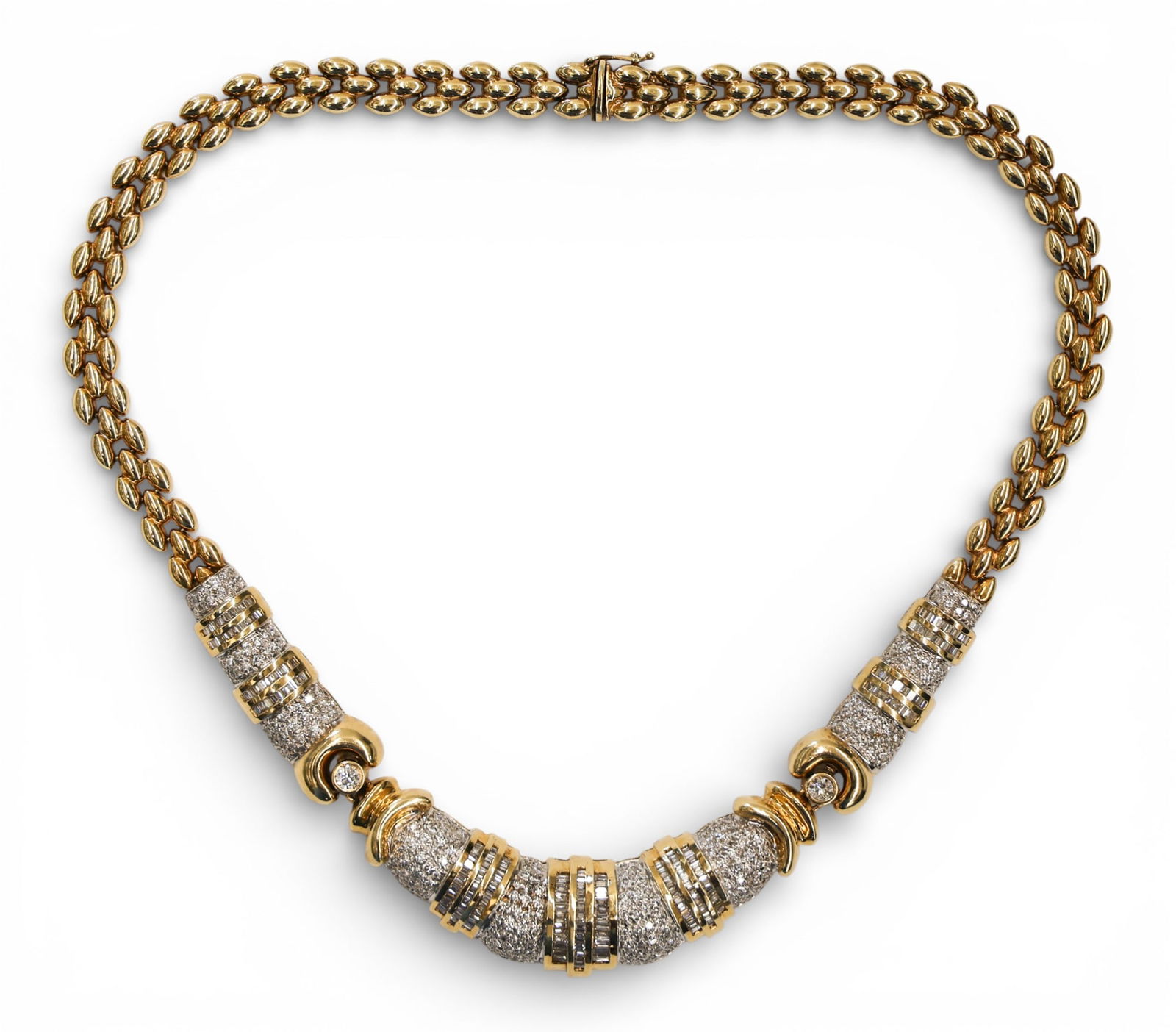 Ladies 4.87ctw Diamond 14k Custom Link Necklace (1 of 5)