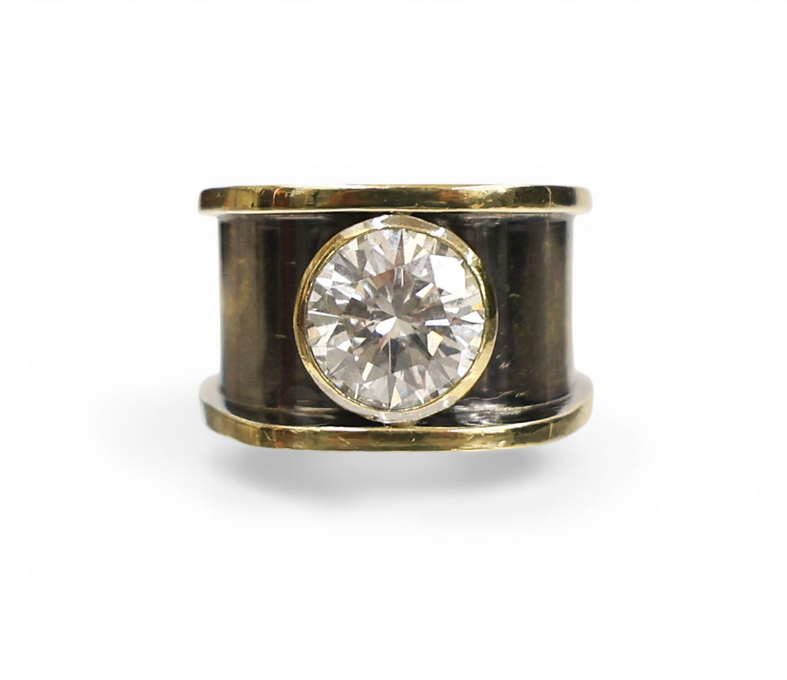 Ladies 2.55ct Round Brilliant Cut Diamond 18k Rhodium Ring (1 of 4)