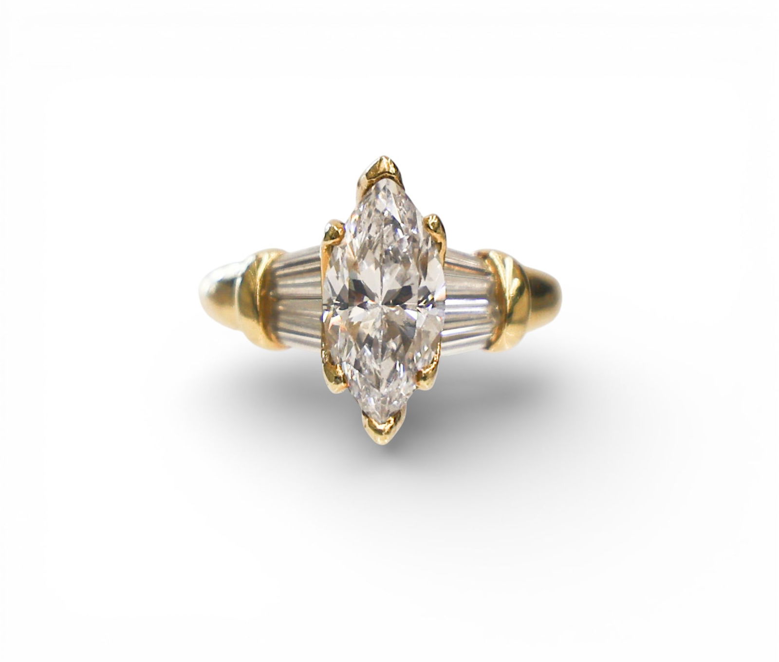 Jose Hess 18k Diamond and Simulant Ring Size 5.75 (1 of 4)