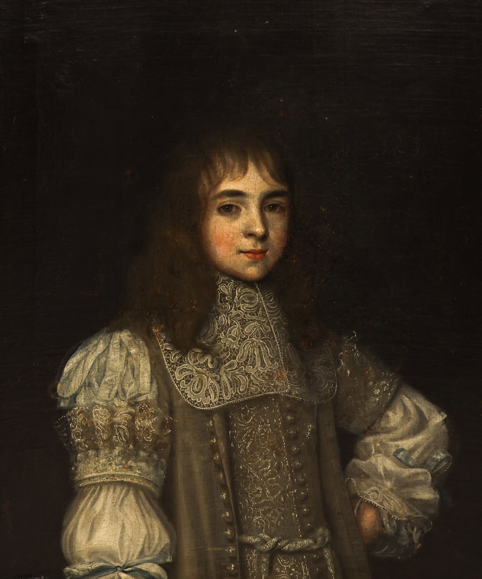 French School 17th Cent. Portrait of a Young Noble Oil (1 of 3)
