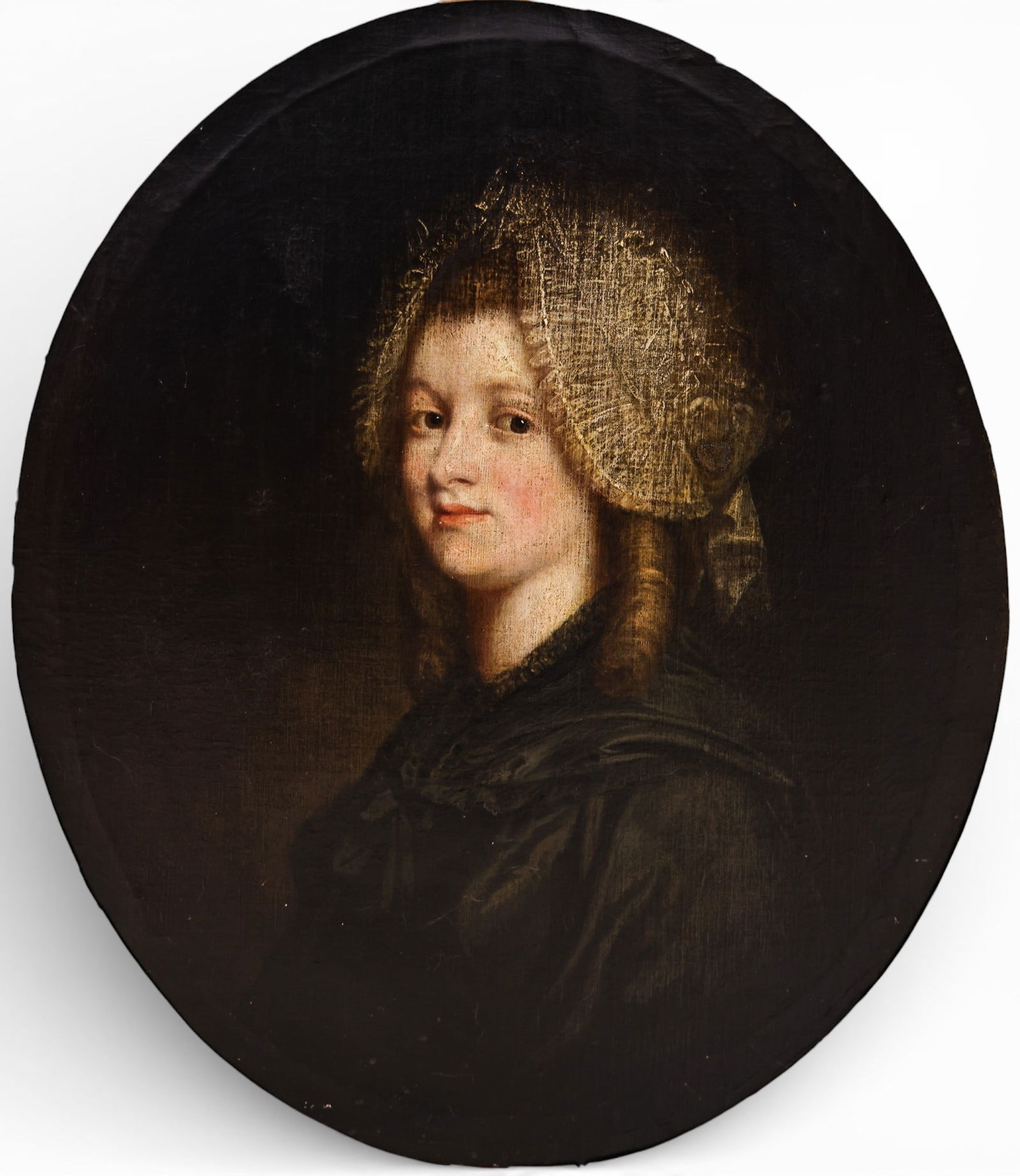 Dutch School 18th Cent. Portrait of a Young Lady Oil (1 of 3)