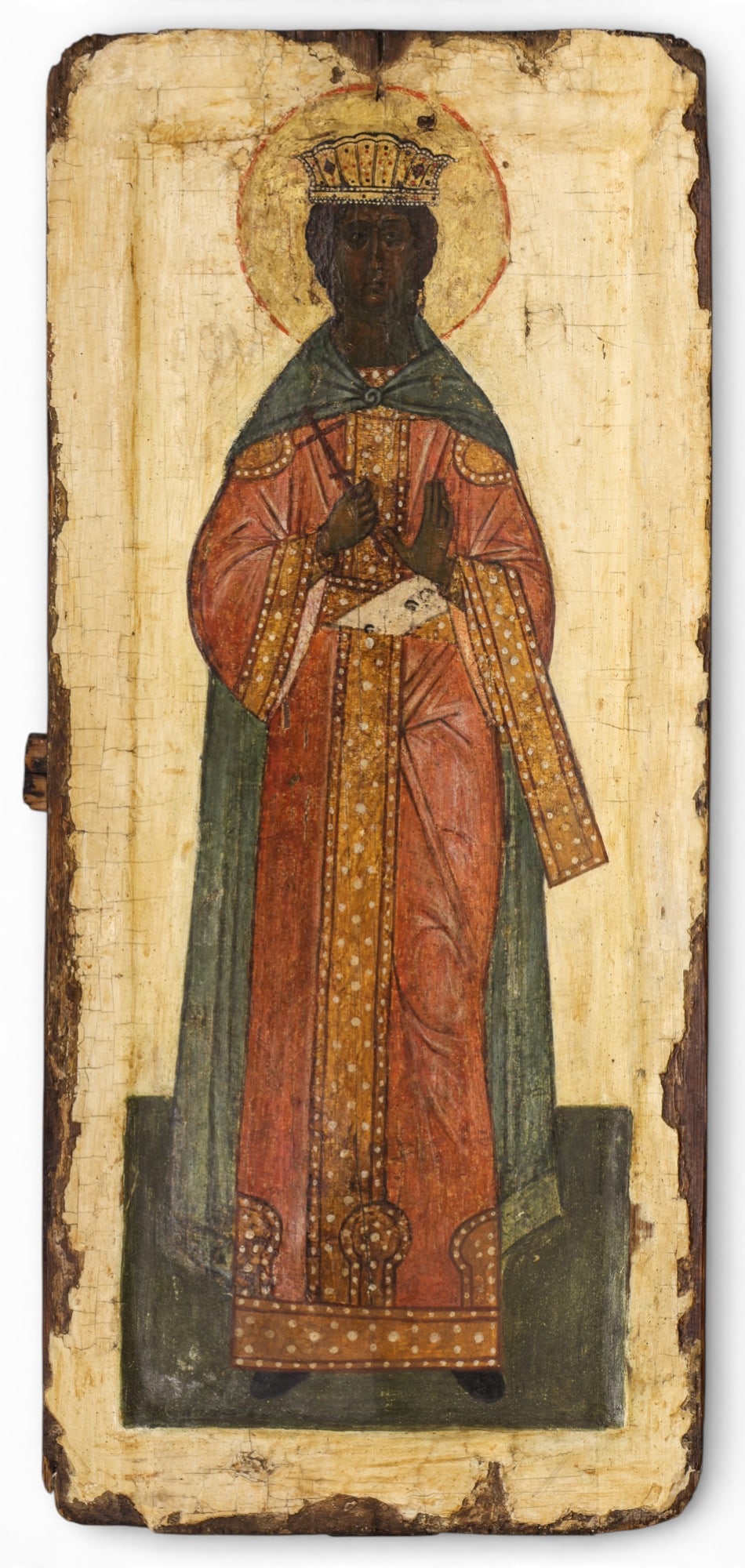 Russian 16th Cent. Saint Paraskeva Painted Wood Icon (1 of 4)