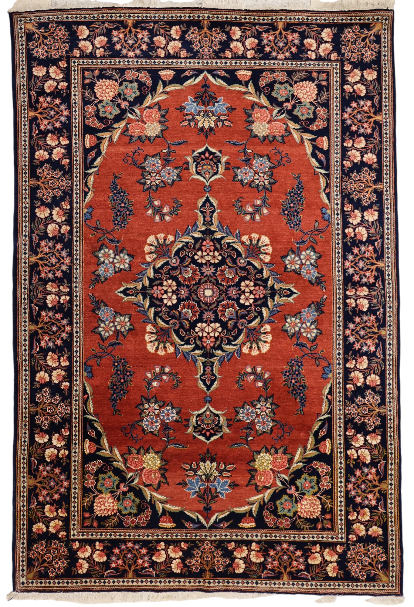 Fine Persian Kashan Oriental Rug 4'4"x6'7" (1 of 3)