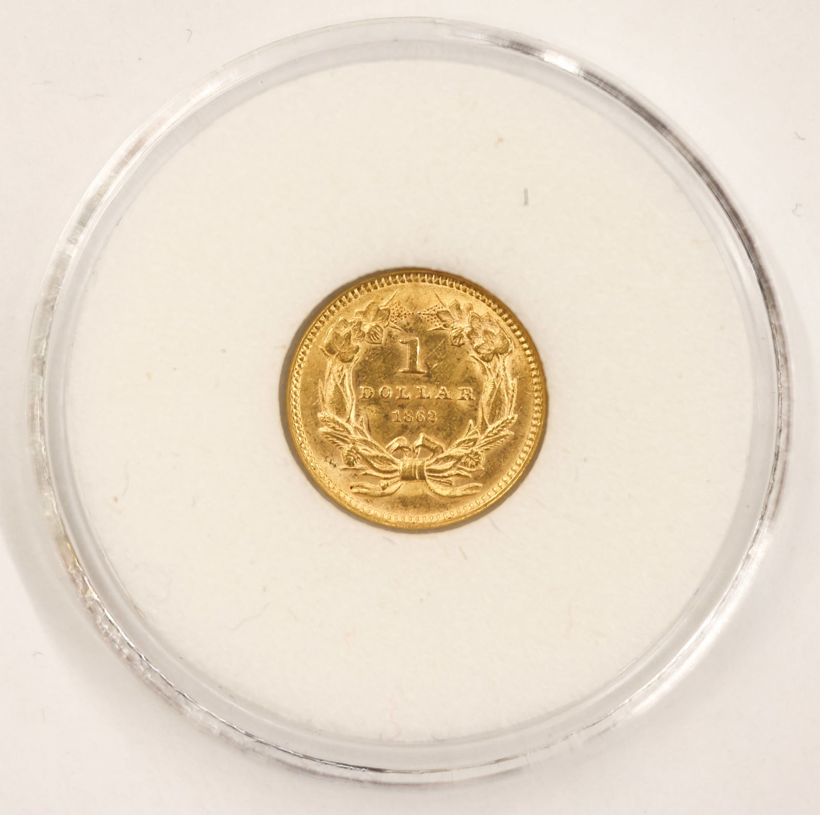 1862 US $1 Indian Princess Gold Coin - 2