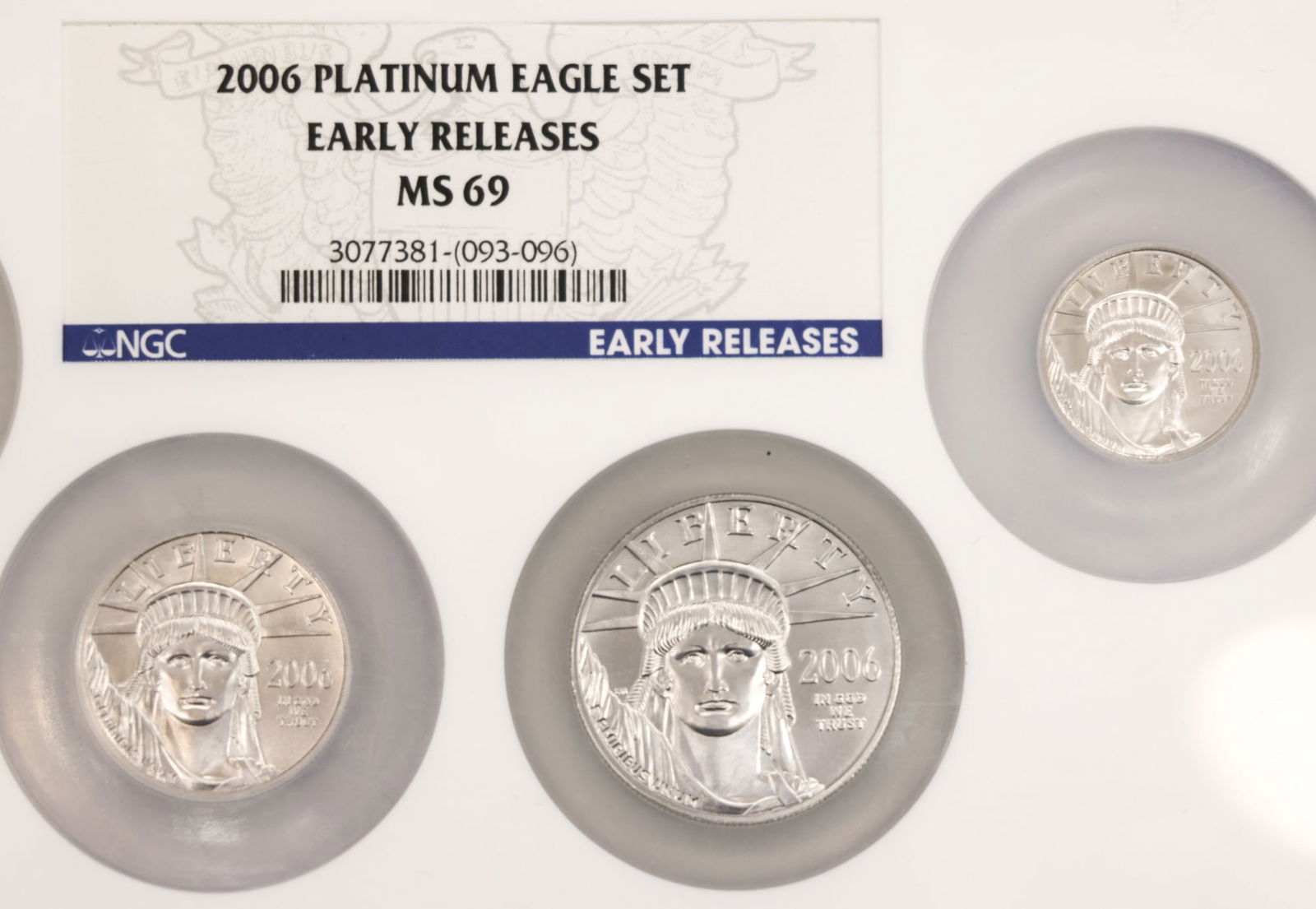 2006 US Platinum Eagle Coin Set Early Releases NGC MS69 - 3