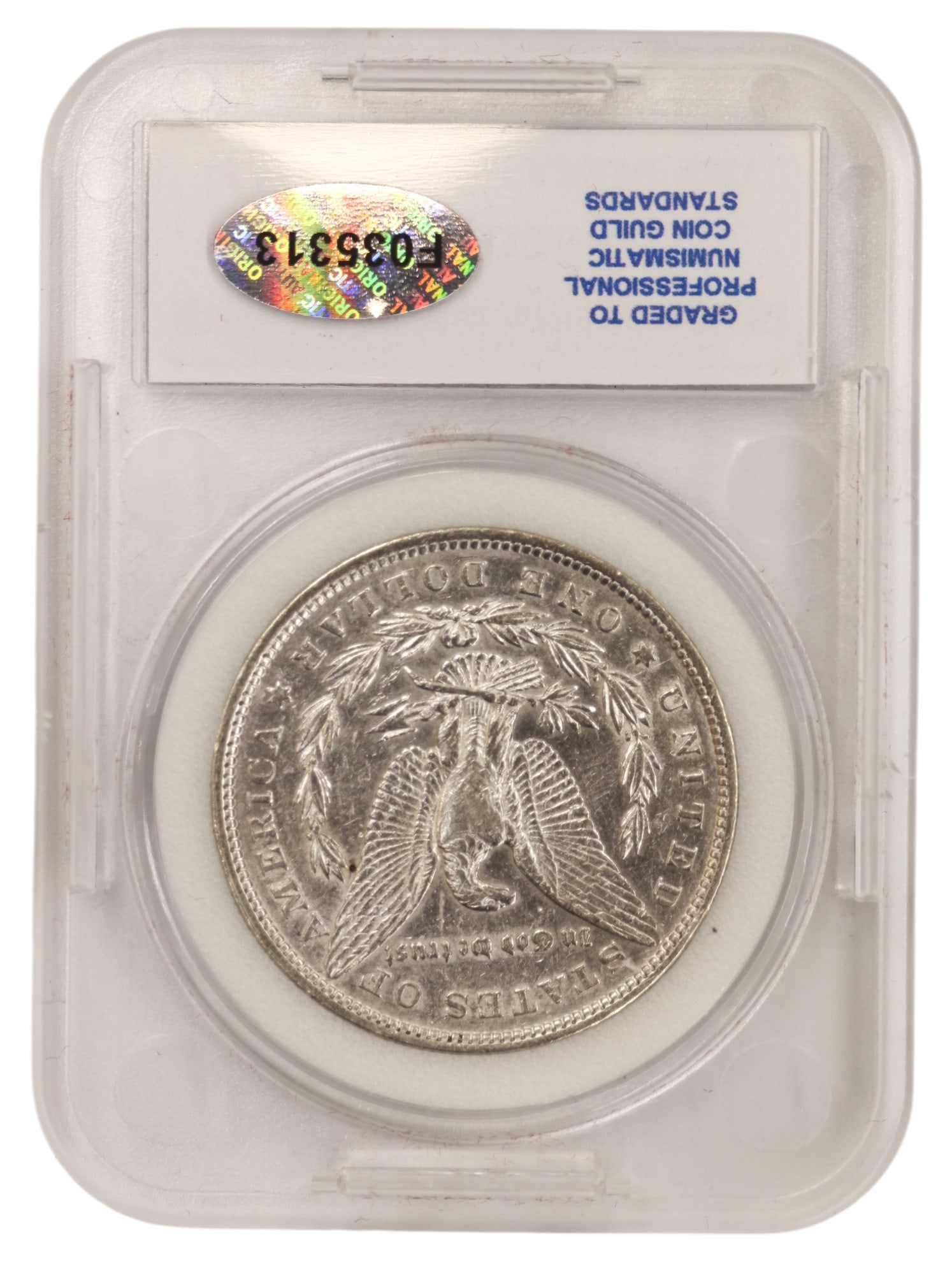 1878 US Morgan Silver Dollar 7 Feathers 3rd Reverse PNCG MS66 - 2