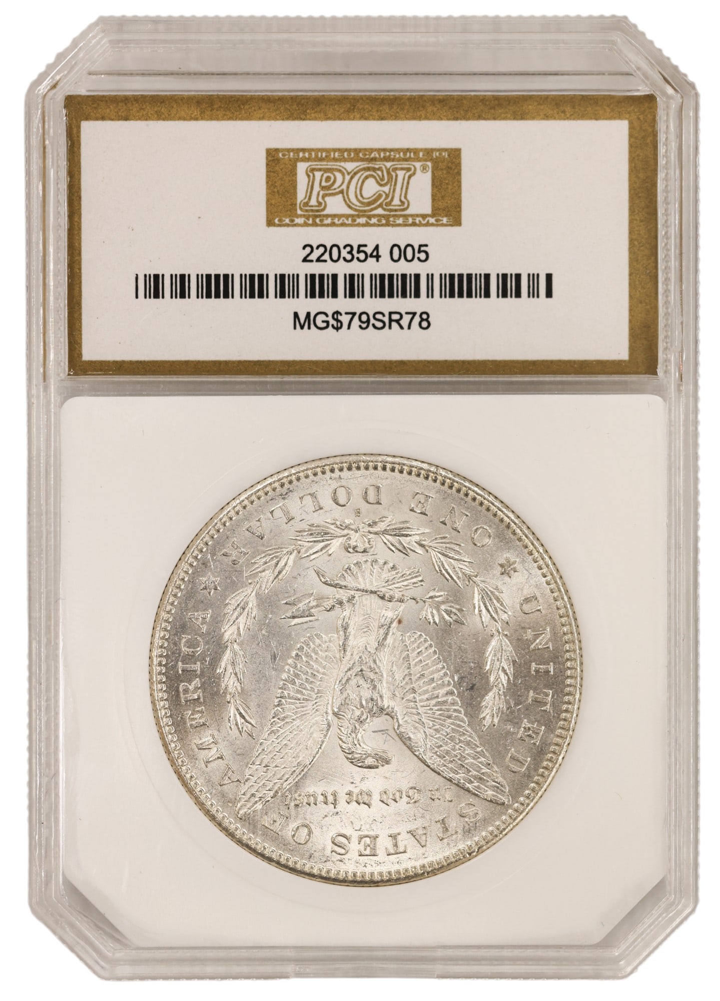 1879-S US Morgan Silver Dollar (Reverse of 1878) PCI MS65 - 2