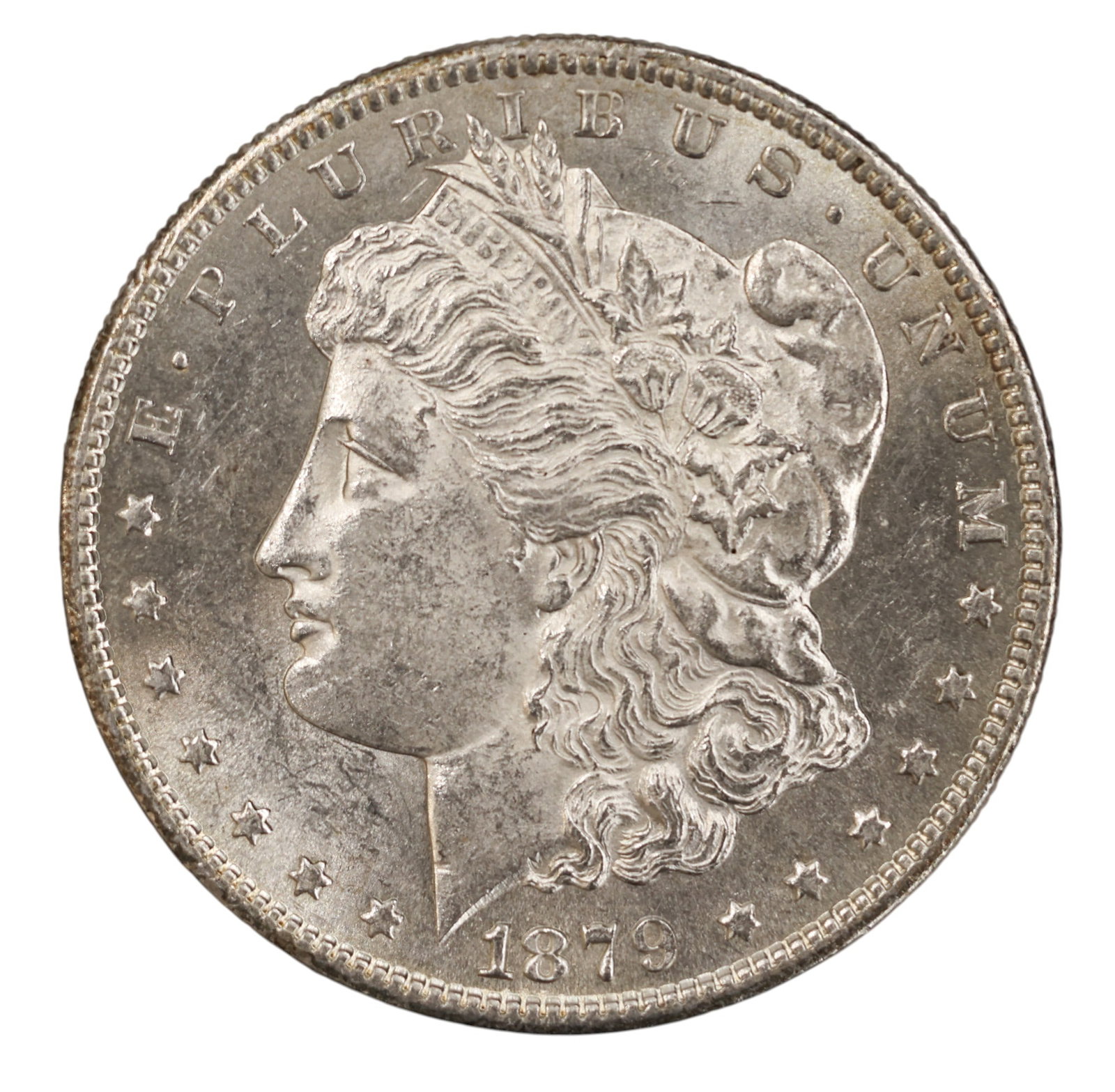 1879-S US Morgan Silver Dollar 3rd Reverse: 1879-S US Morgan Silver Dollar 3rd Reverse. MS-63 condition per consignor notes.