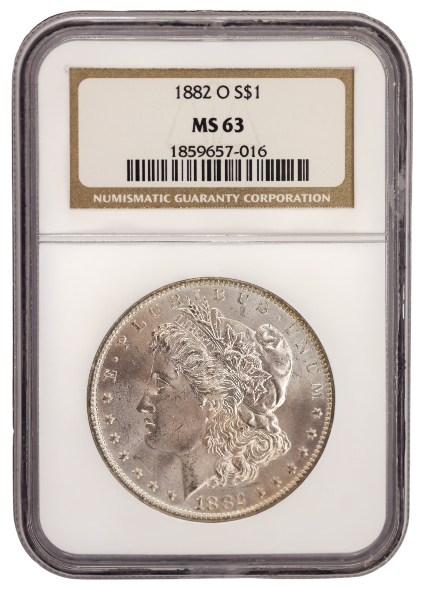 1882-O US Morgan Silver Dollar NGC MS63: 1882-O US Morgan Silver Dollar NGC MS63