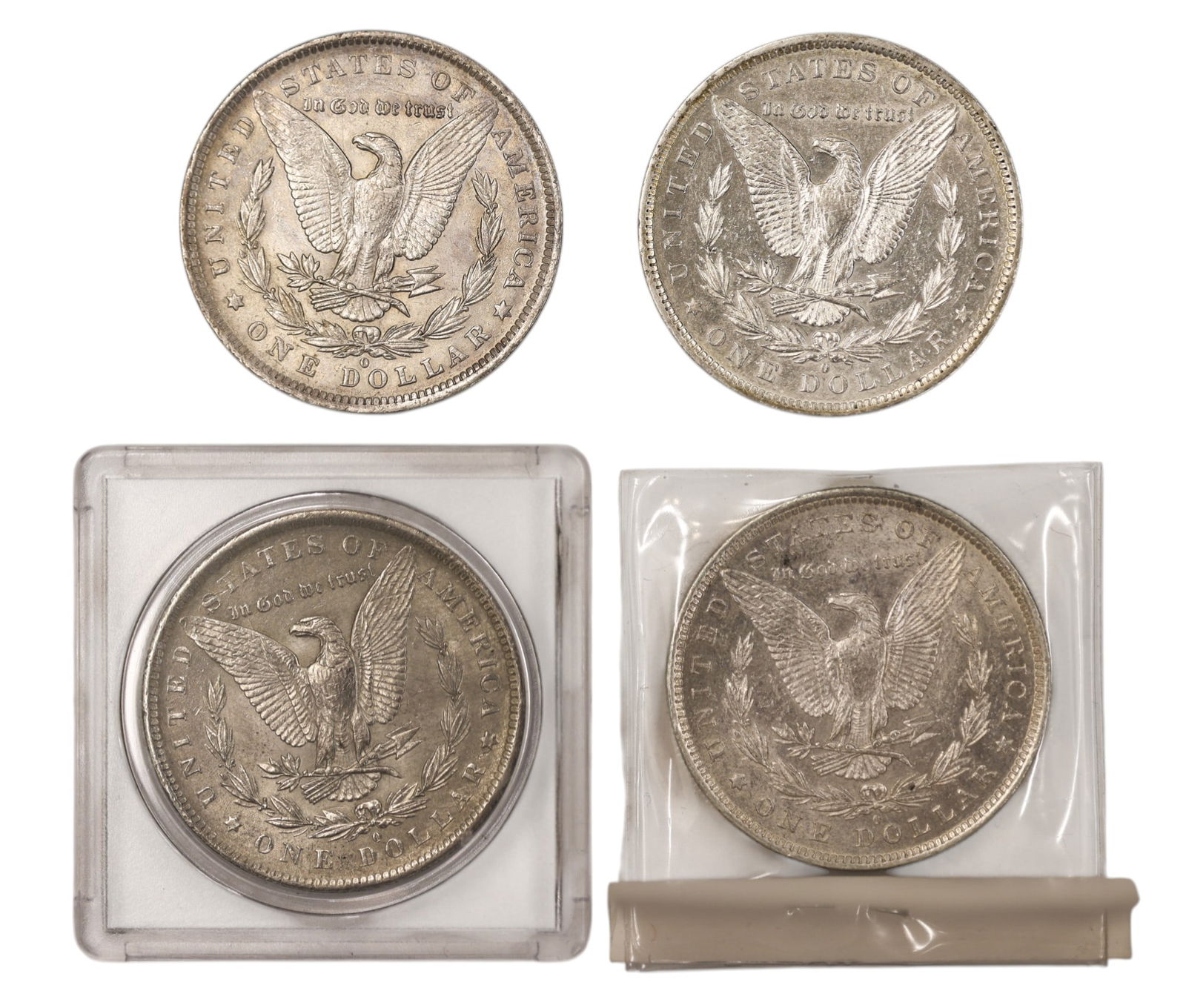 4pc 1883-O US Morgan Silver Dollars - 2