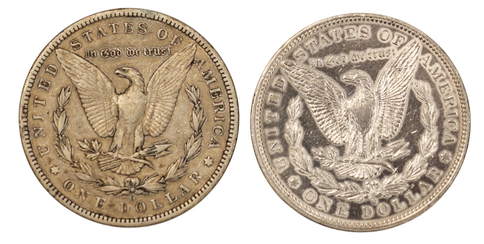 2pc 1896-O US Morgan Silver Dollars - 2