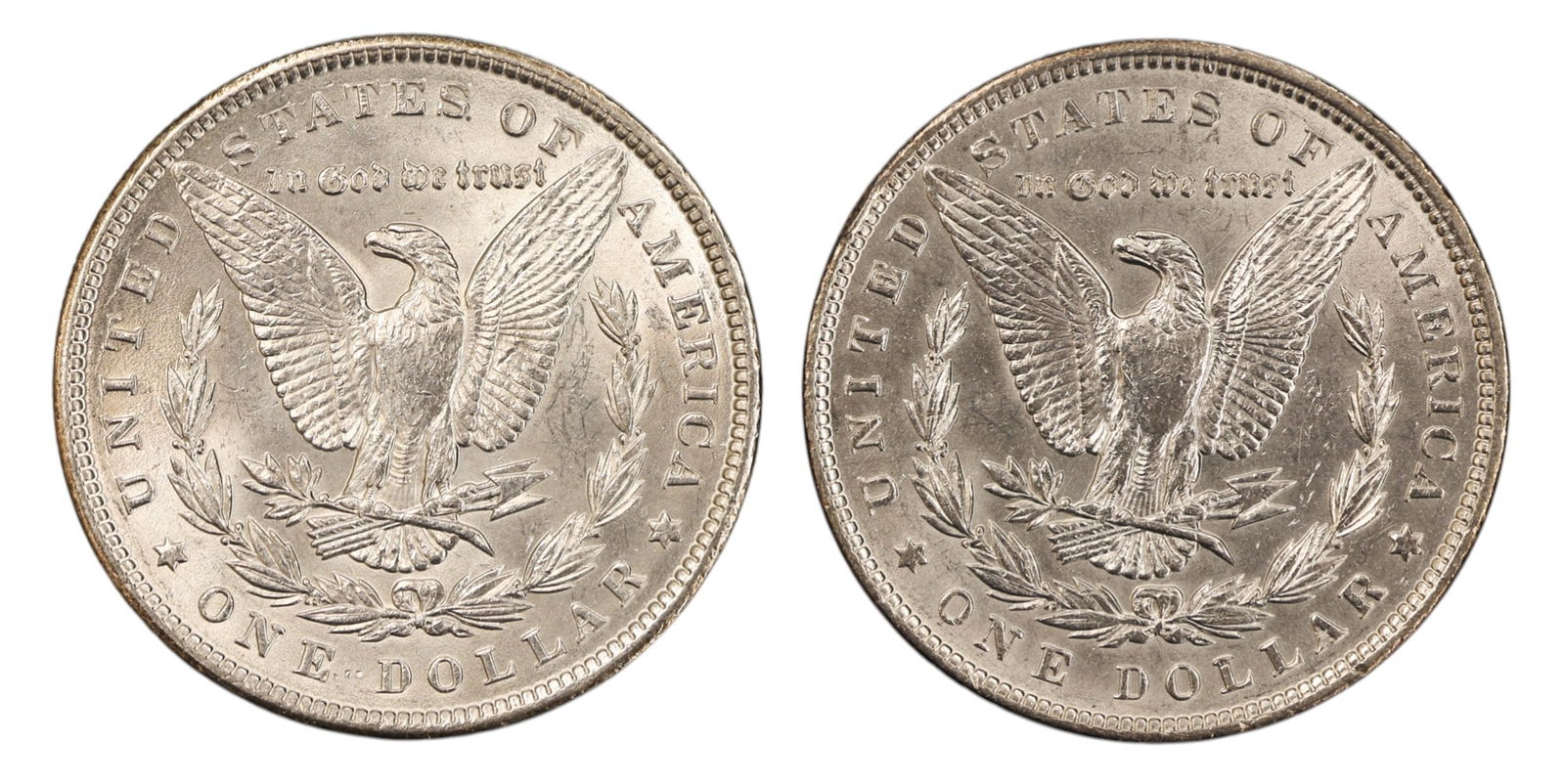2pc 1900 US Morgan Silver Dollars - 2