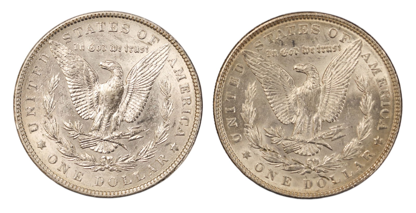 2pc 1902 US Morgan Silver Dollars - 2