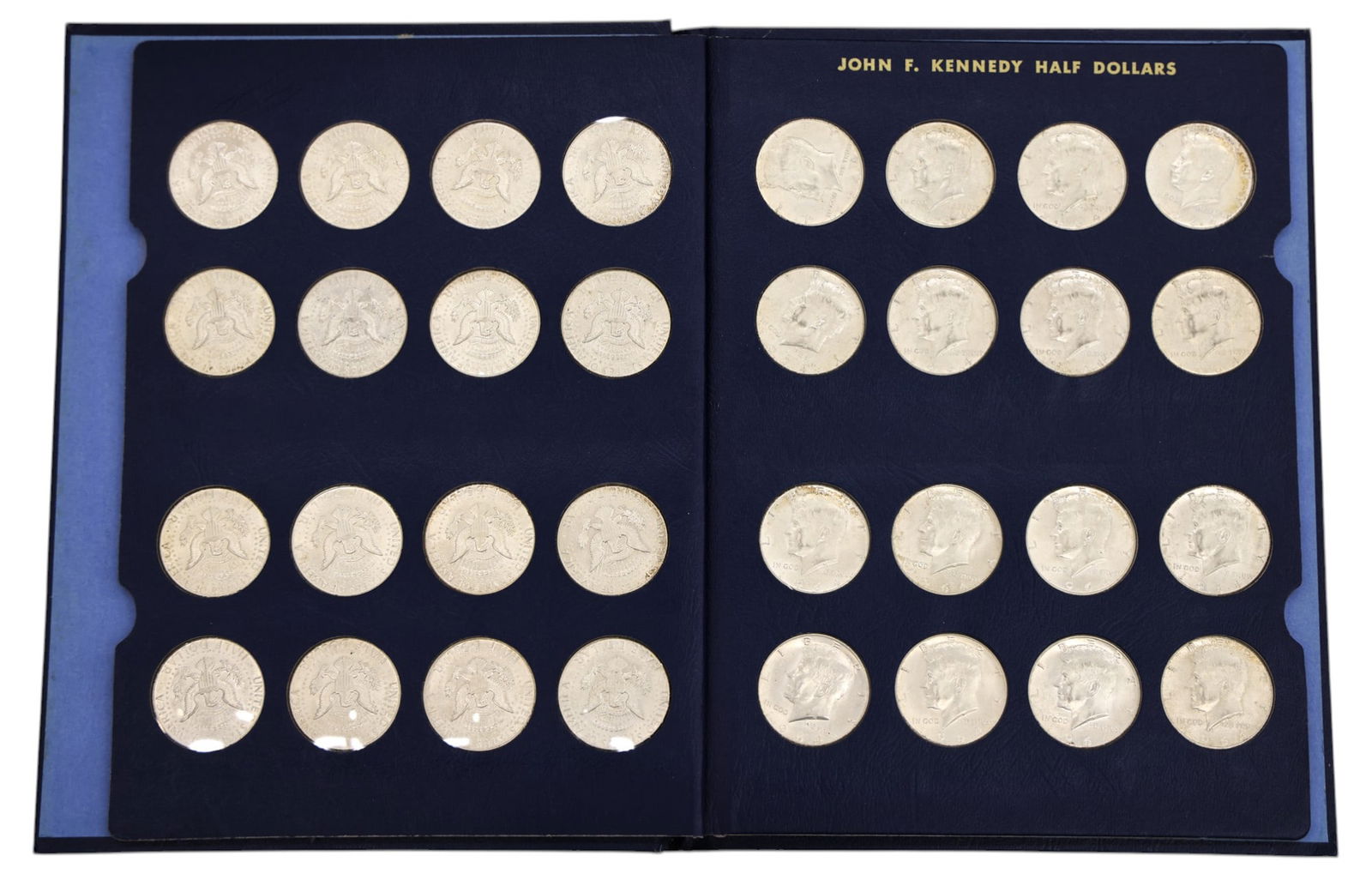 32pc 1964 US Kennedy Silver Half Dollars in Whitman Book - 2
