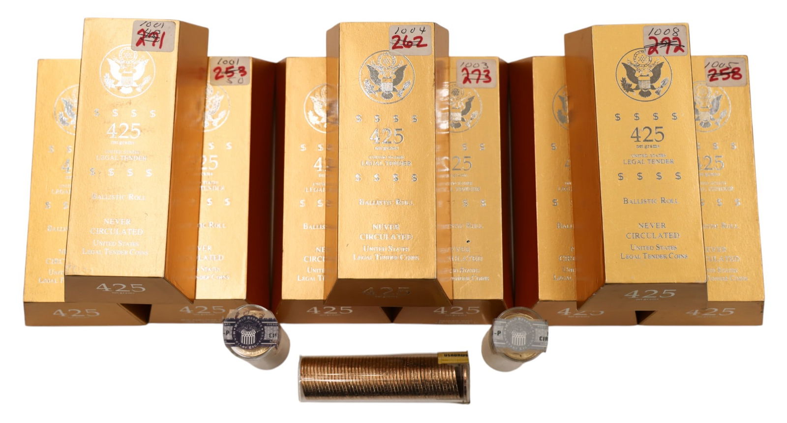 589pc US Presidential $1 Ballistic Roll Uncirculated Coins - 2