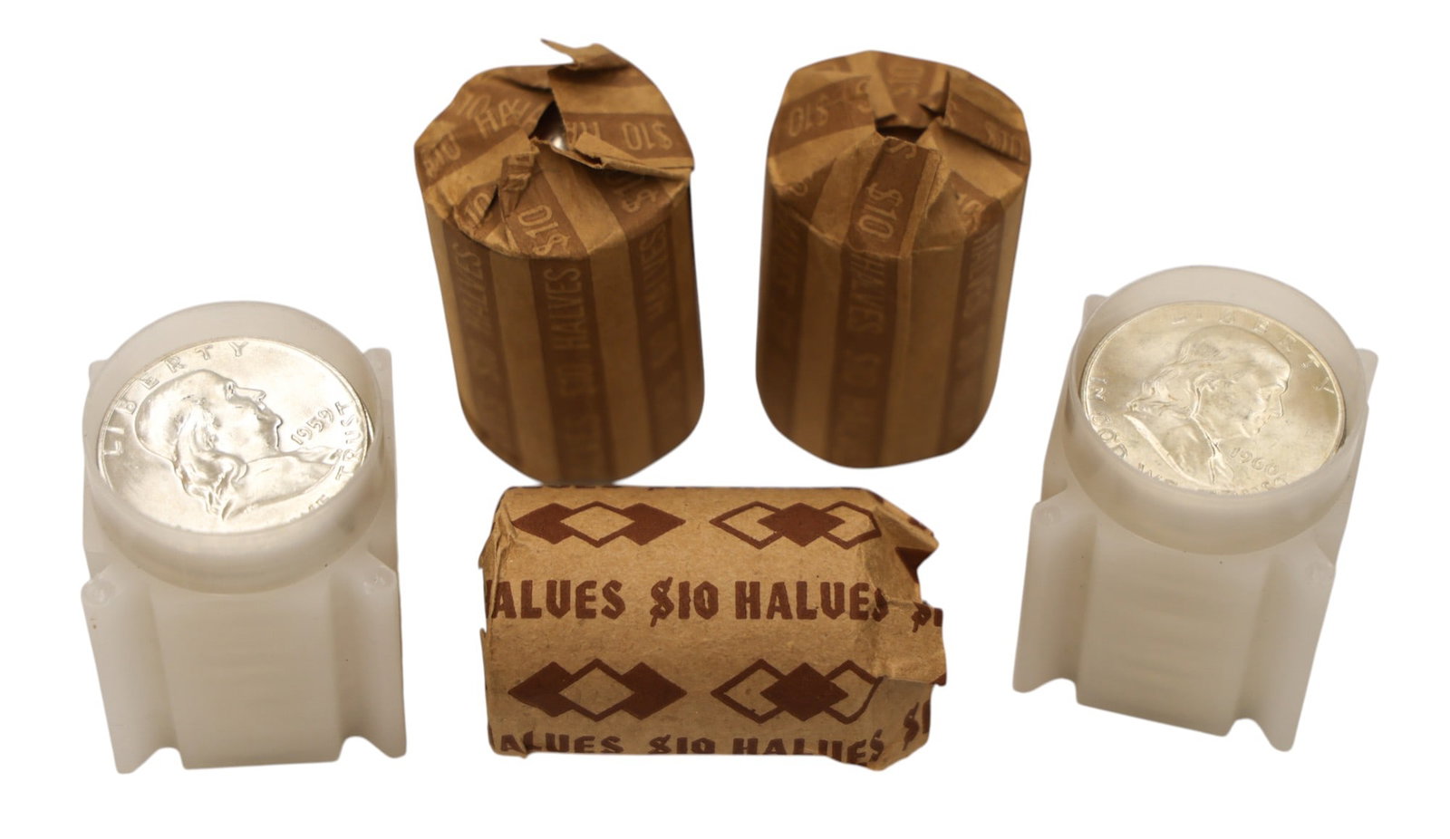 78pc US Franklin Silver Half Dollars Uncirculated Rolls 1959-1961 - 2