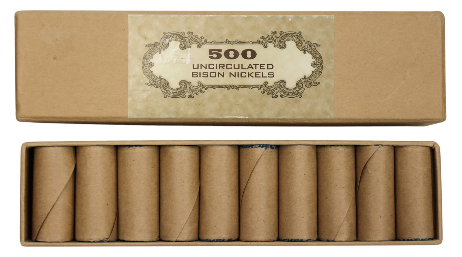 500pc US Uncirculated Bison Nickels 2005 Roll Case: 500pc US Uncirculated Bison Nickels 2005 Roll Case