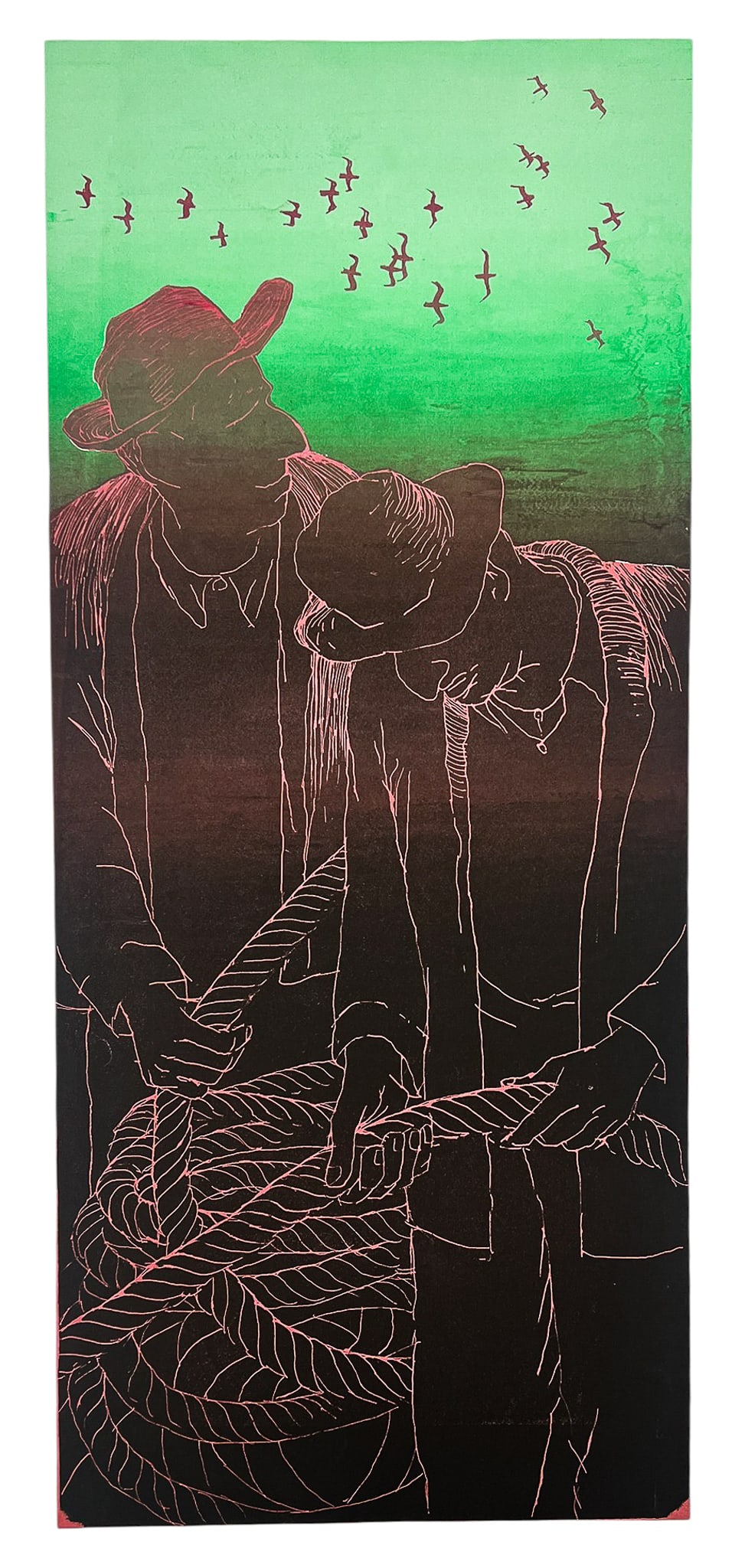 Elton Bennett "Pulling In" Serigraph - 2