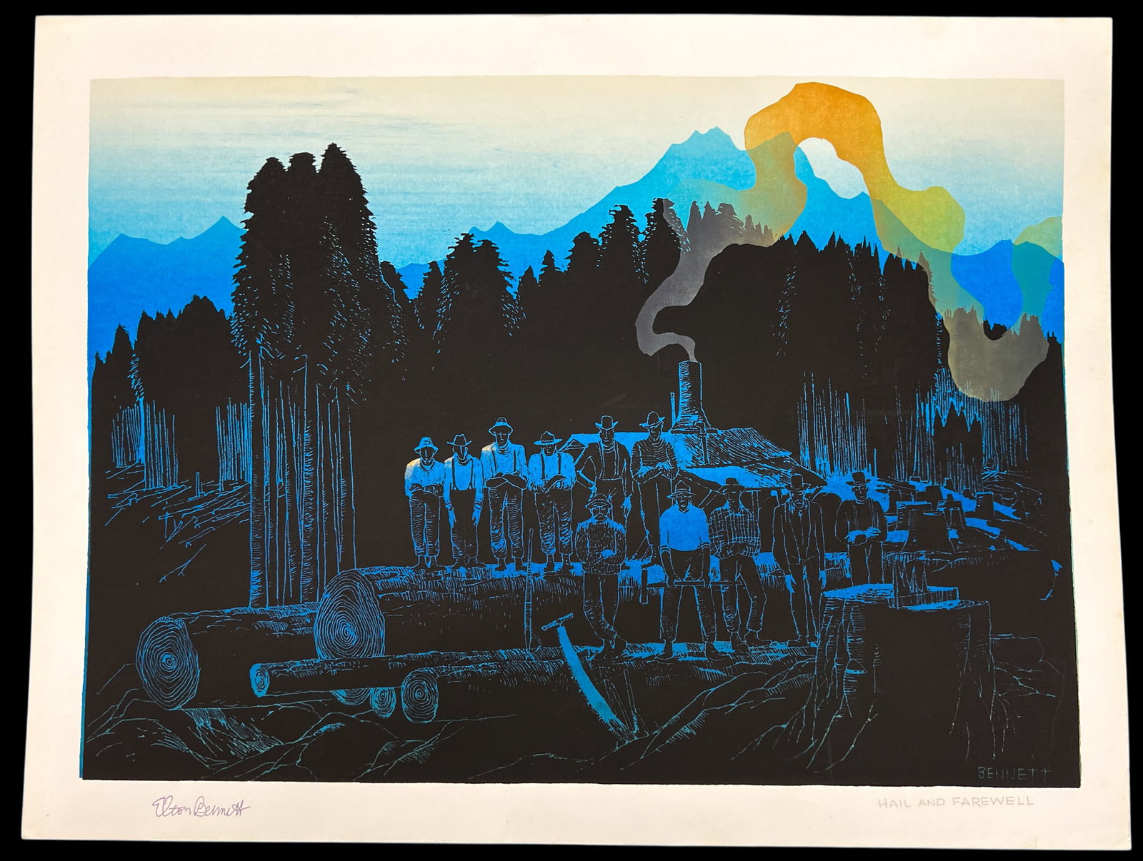 Elton Bennett "Hail and Farewell" Serigraph - 2