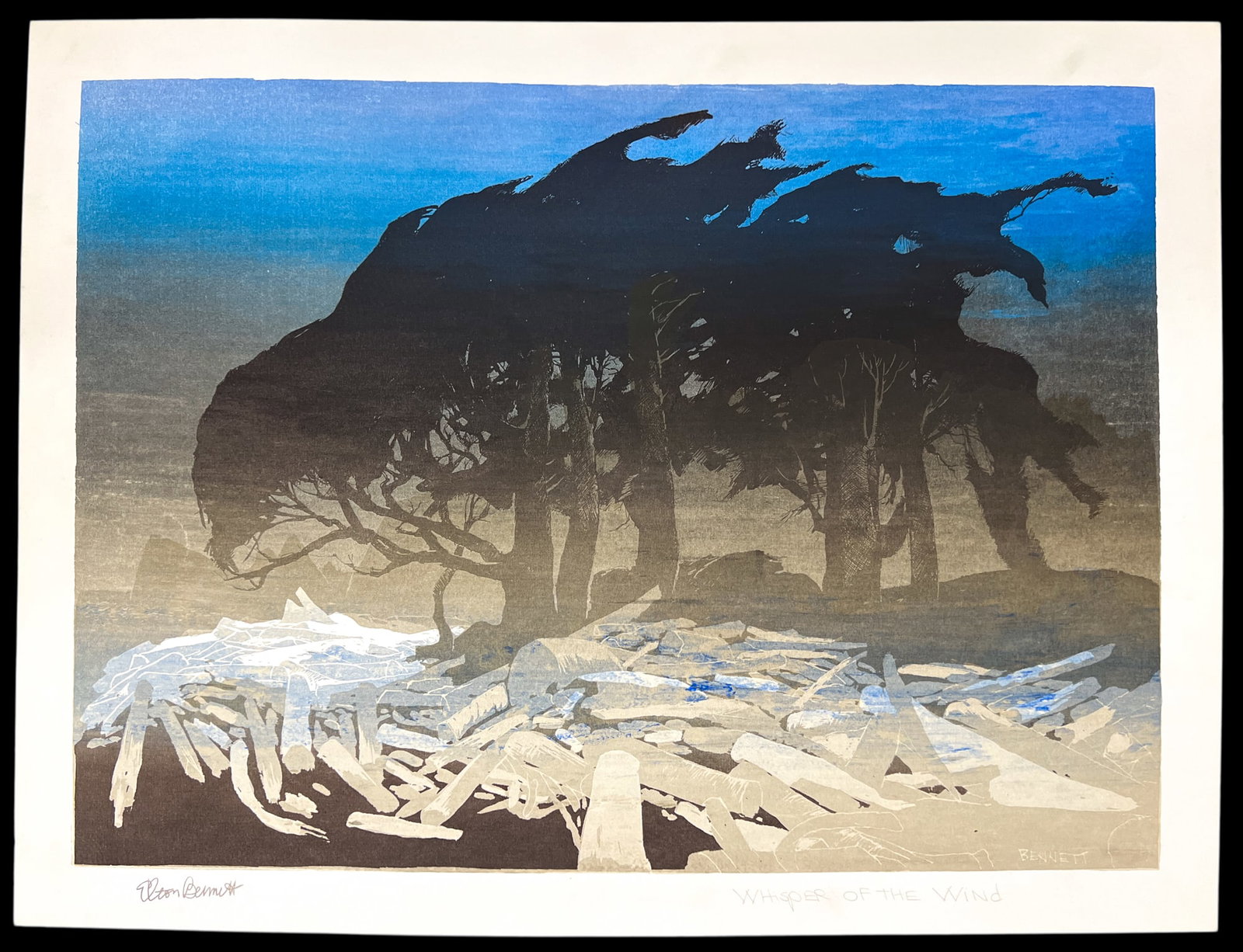 Elton Bennett "Whisper of the Wind" Serigraph - 2
