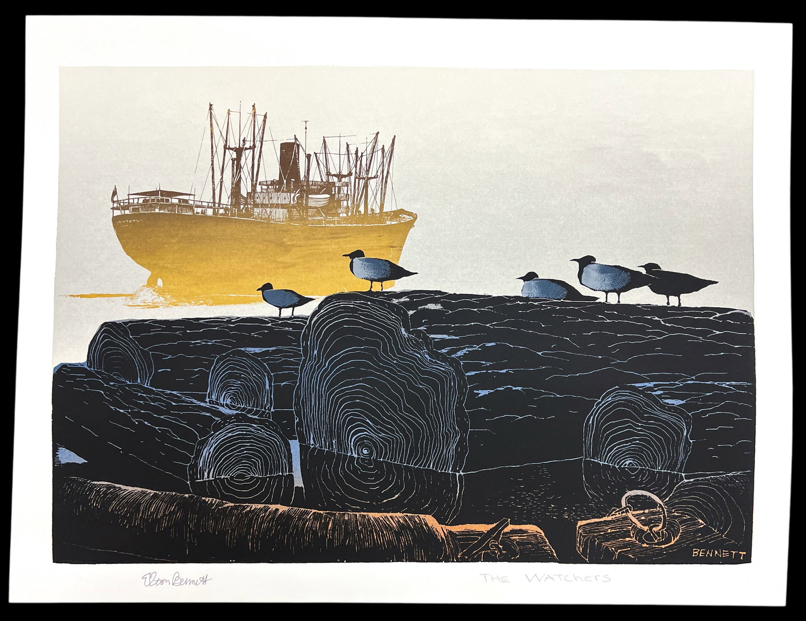 Elton Bennett "The Watchers" Serigraph - 2
