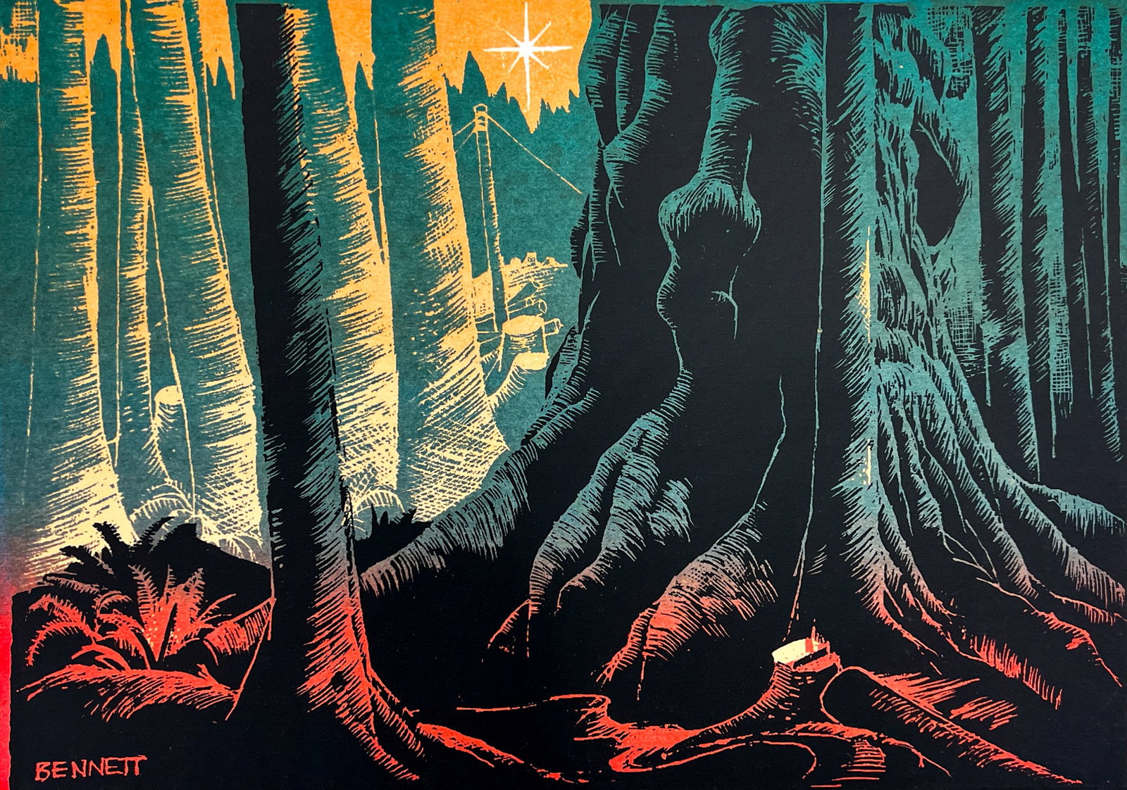 Elton Bennett "Cold Deck with Star" Serigraph (1 of 2)