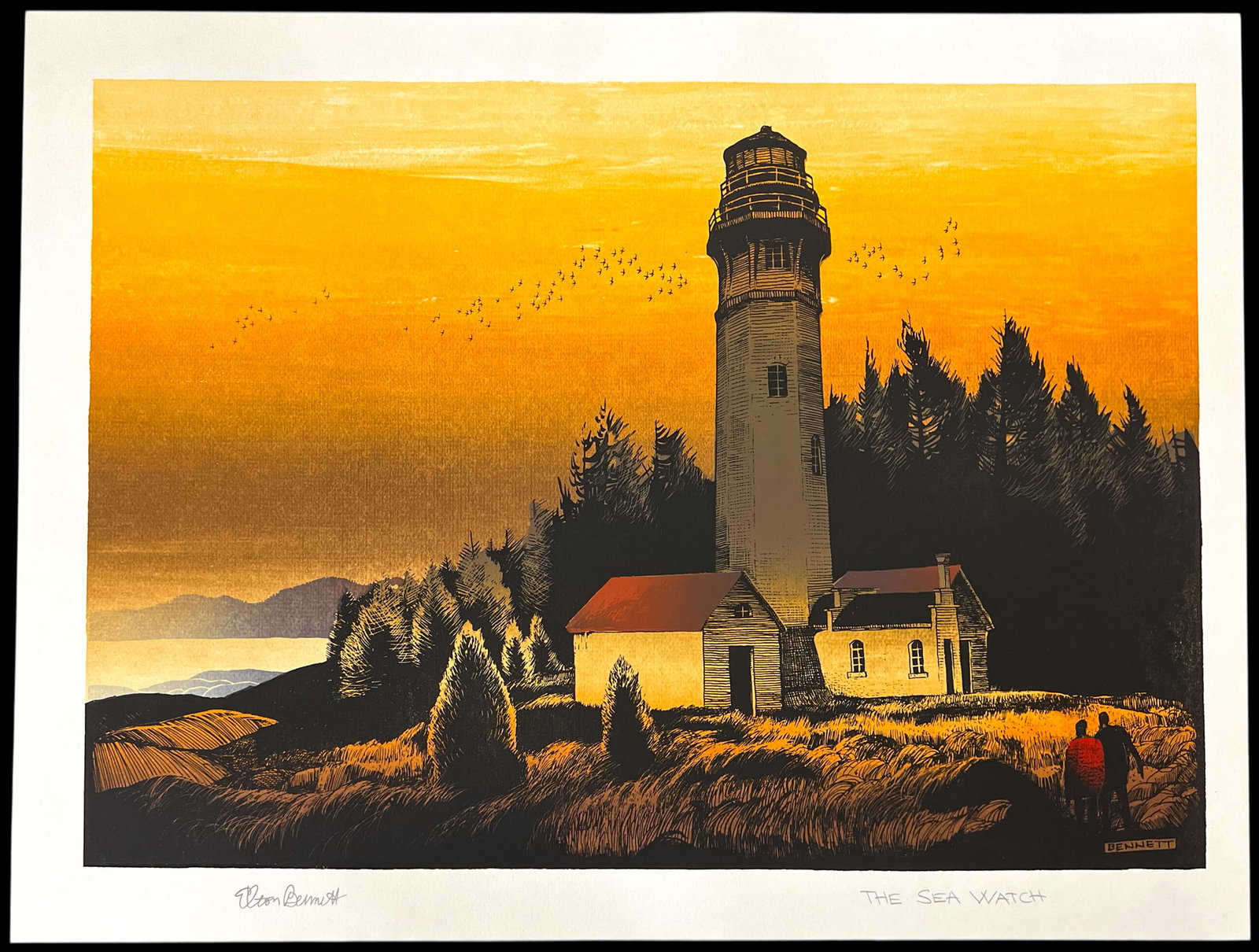 Elton Bennett "The Sea Watch" Serigraph - 2