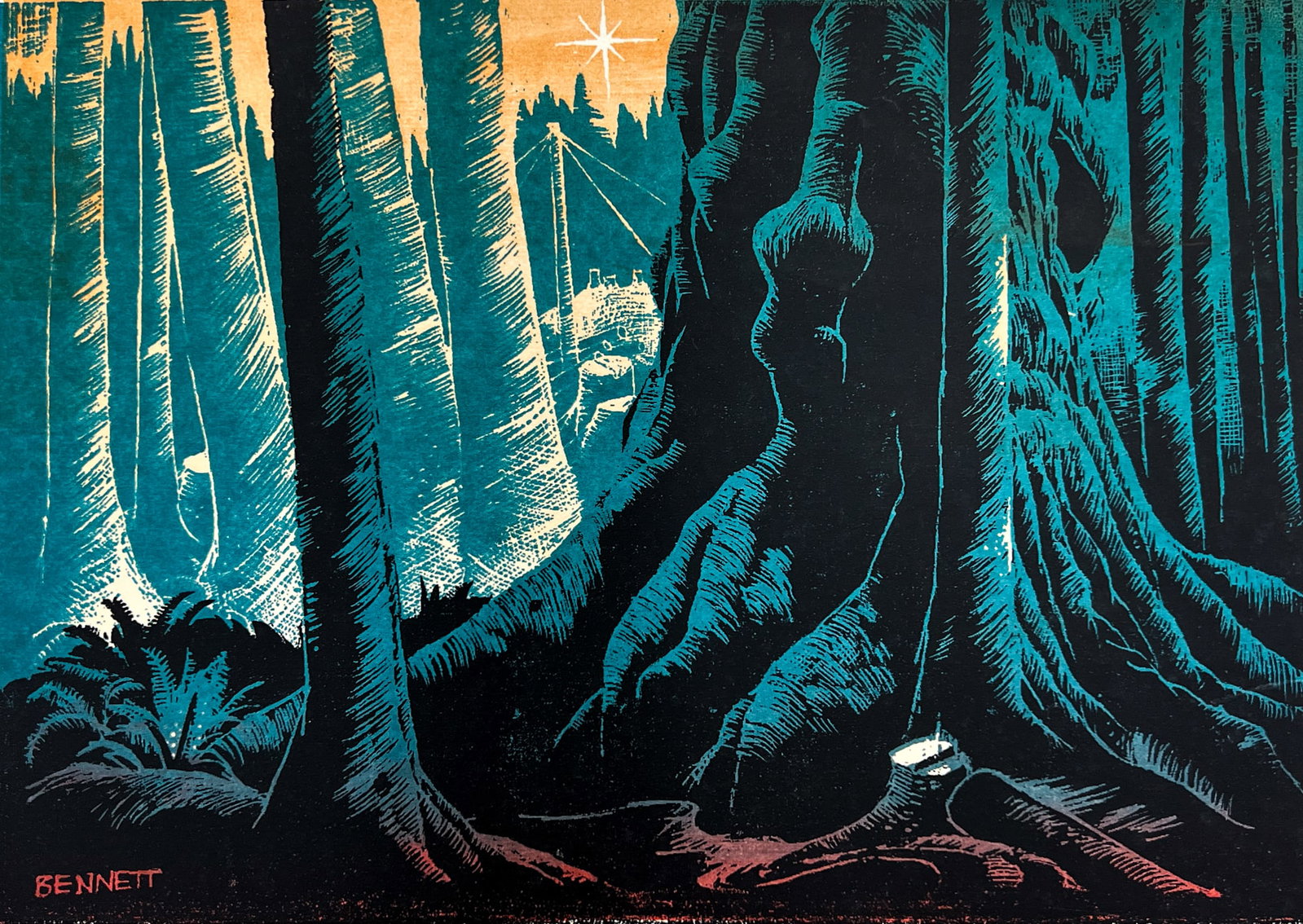 Elton Bennett "Cold Deck with Star" Serigraph (1 of 2)