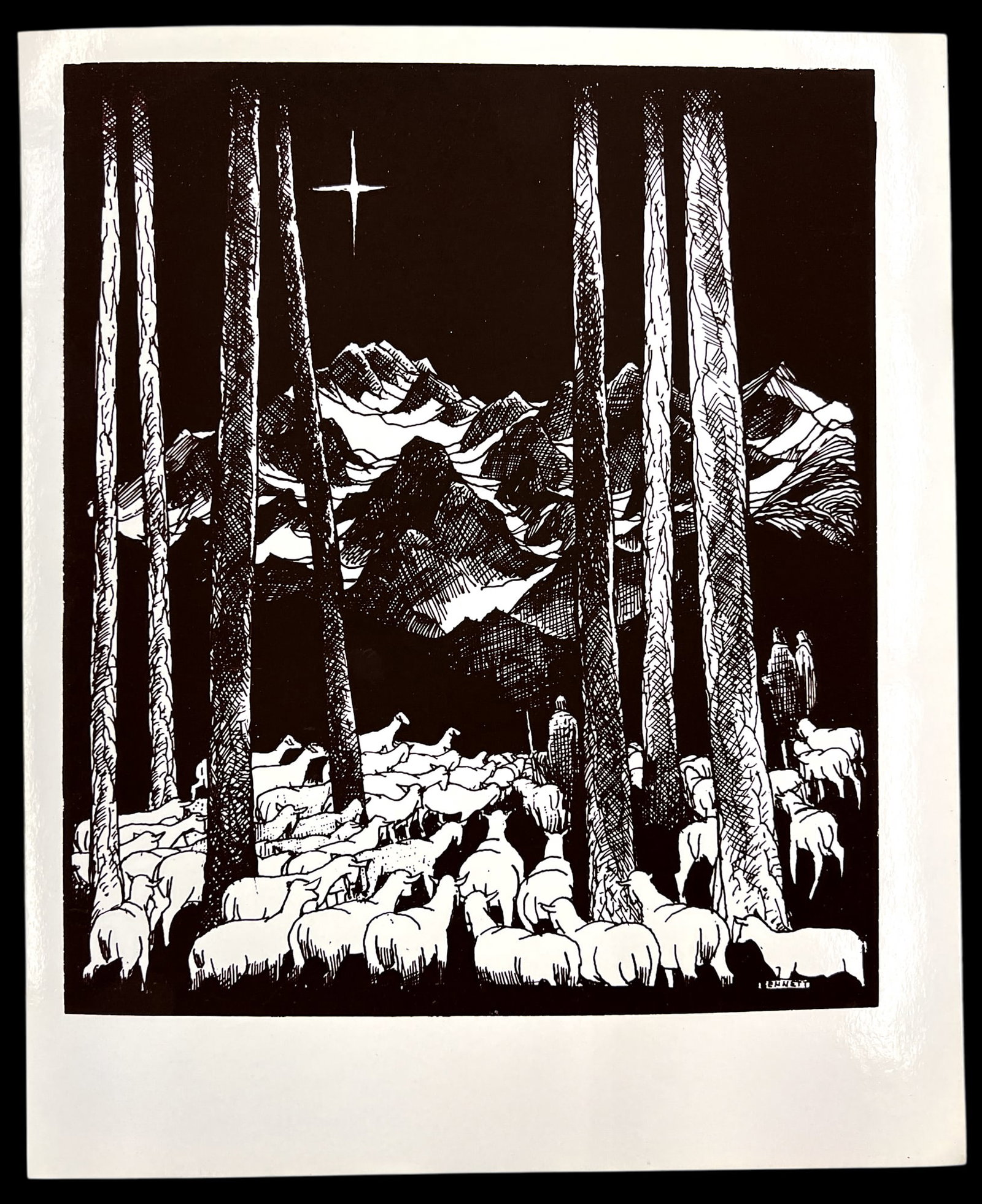 Elton Bennett "Sheep & Shepherds" Serigraph - 2