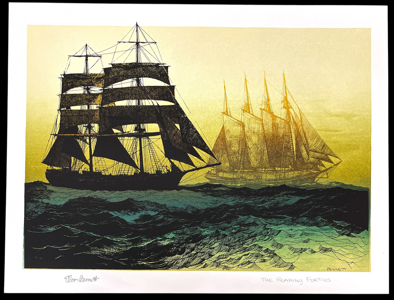 Elton Bennett "The Roaring Forties" Serigraph - 2