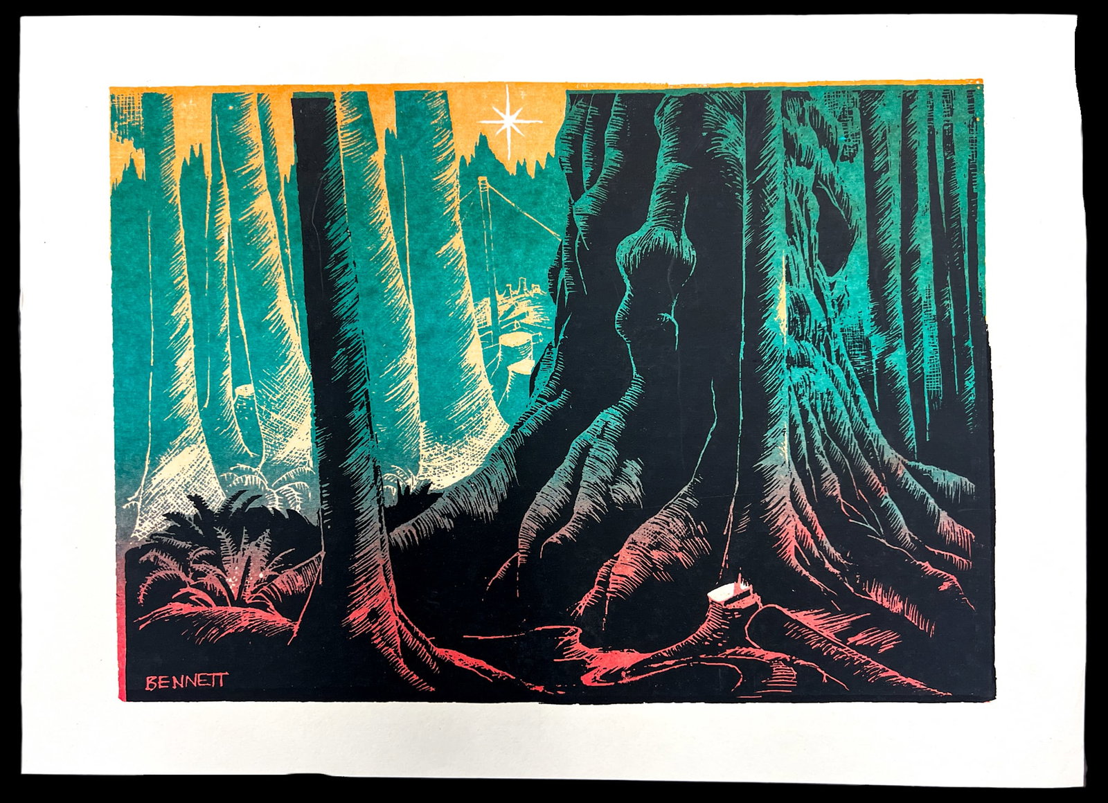 Elton Bennett "Cold Deck with Star" Serigraph - 2