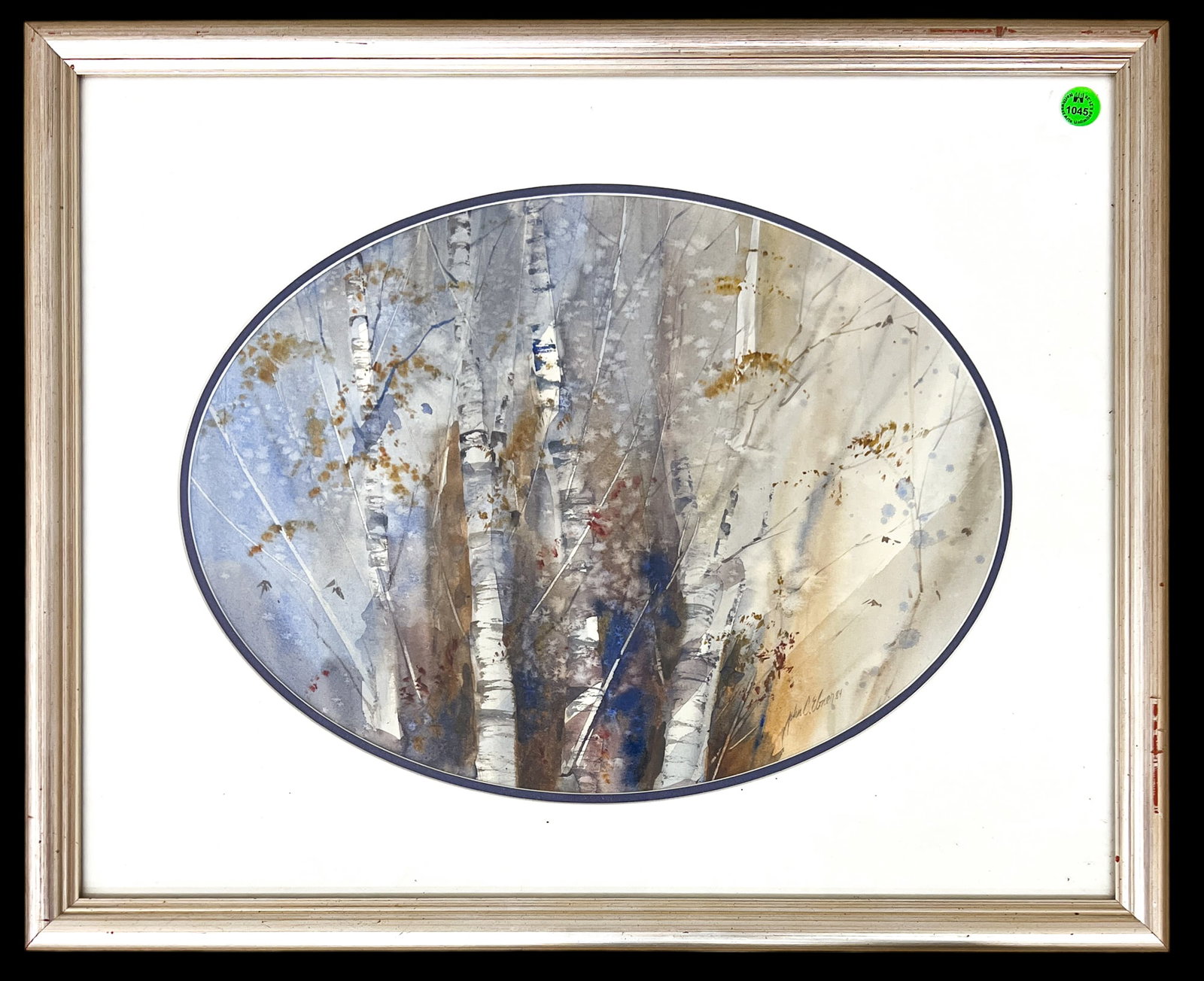 John Ebner "Birch Trees" 1984 Watercolor on Paper - 2