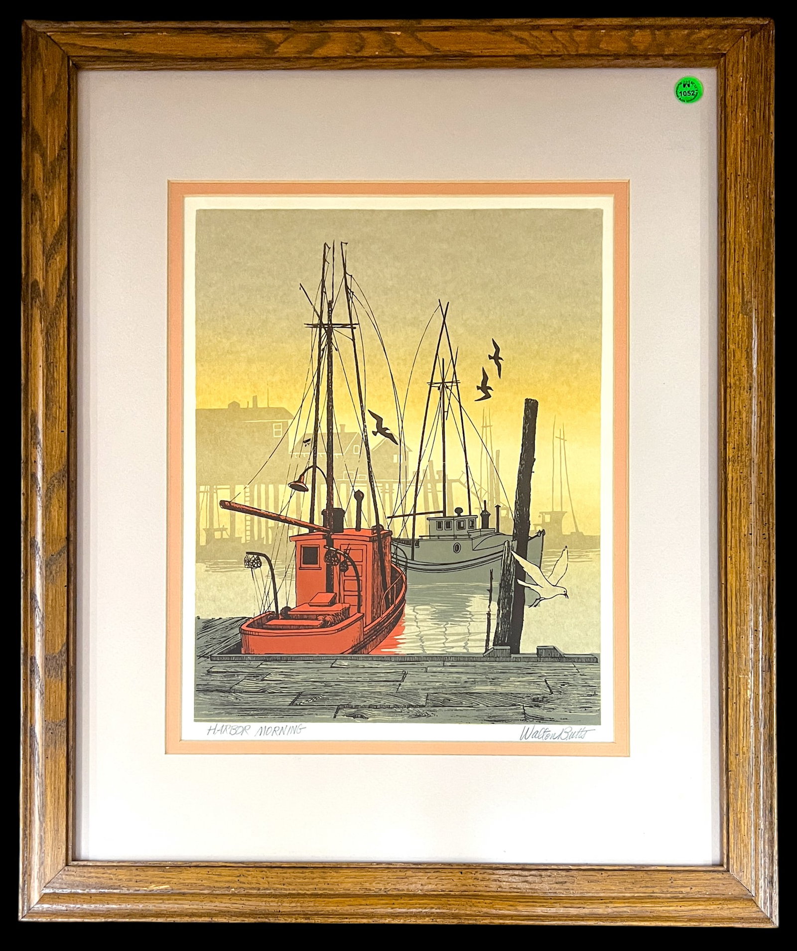 Walton Butts "Harbor Morning" Serigraph - 2