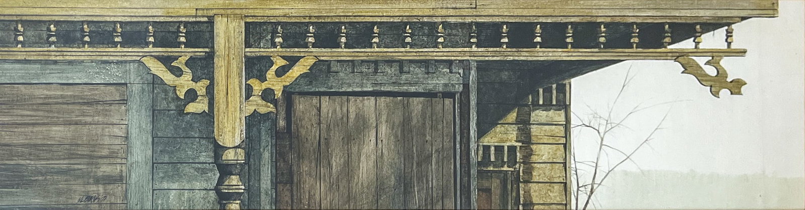 Mike Burns "Gingerbread" 1971 Watercolor on Paper (1 of 1)
