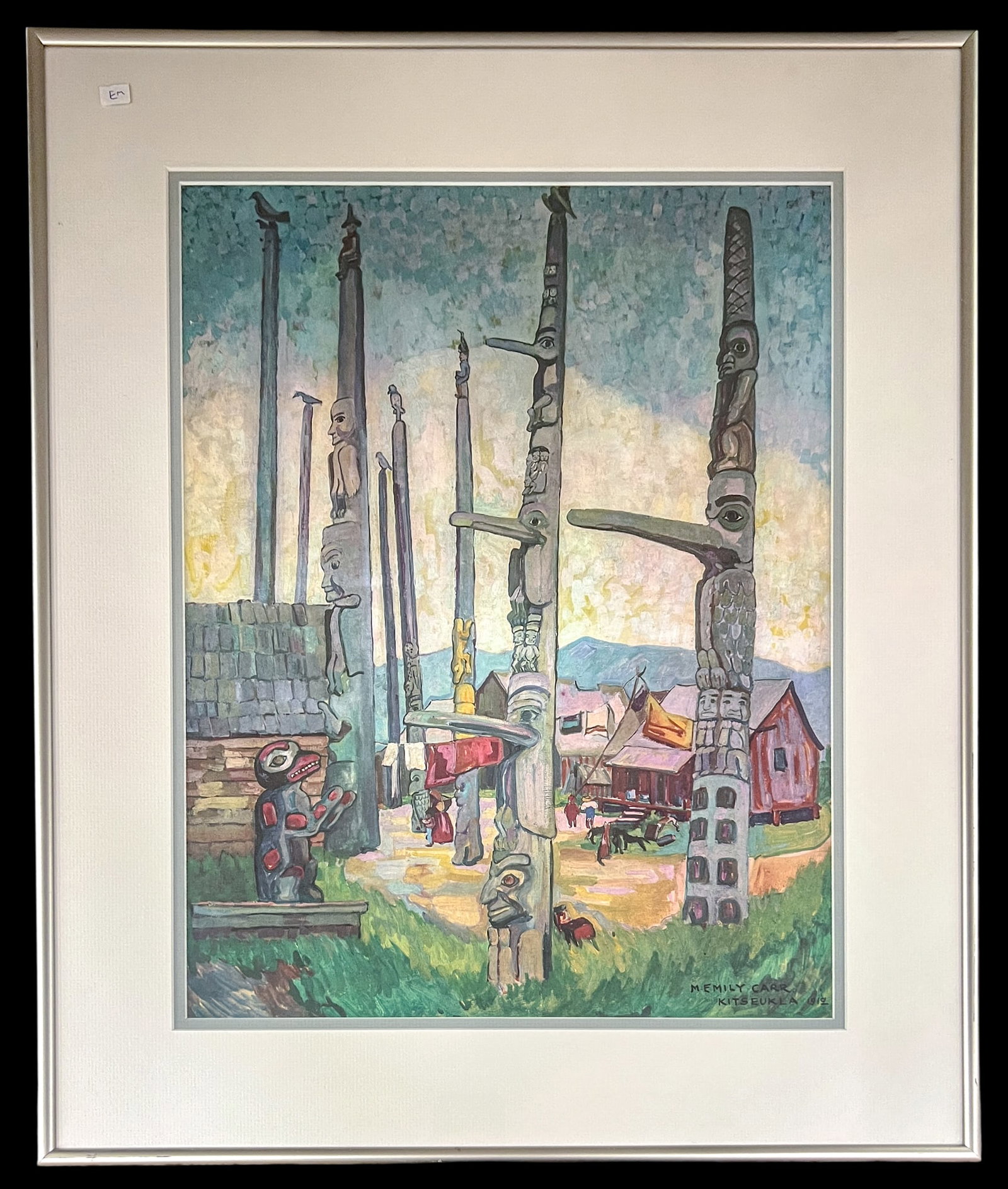 Emily Carr "Totem Poles Kitseukla" 1912 Lithograph - 2