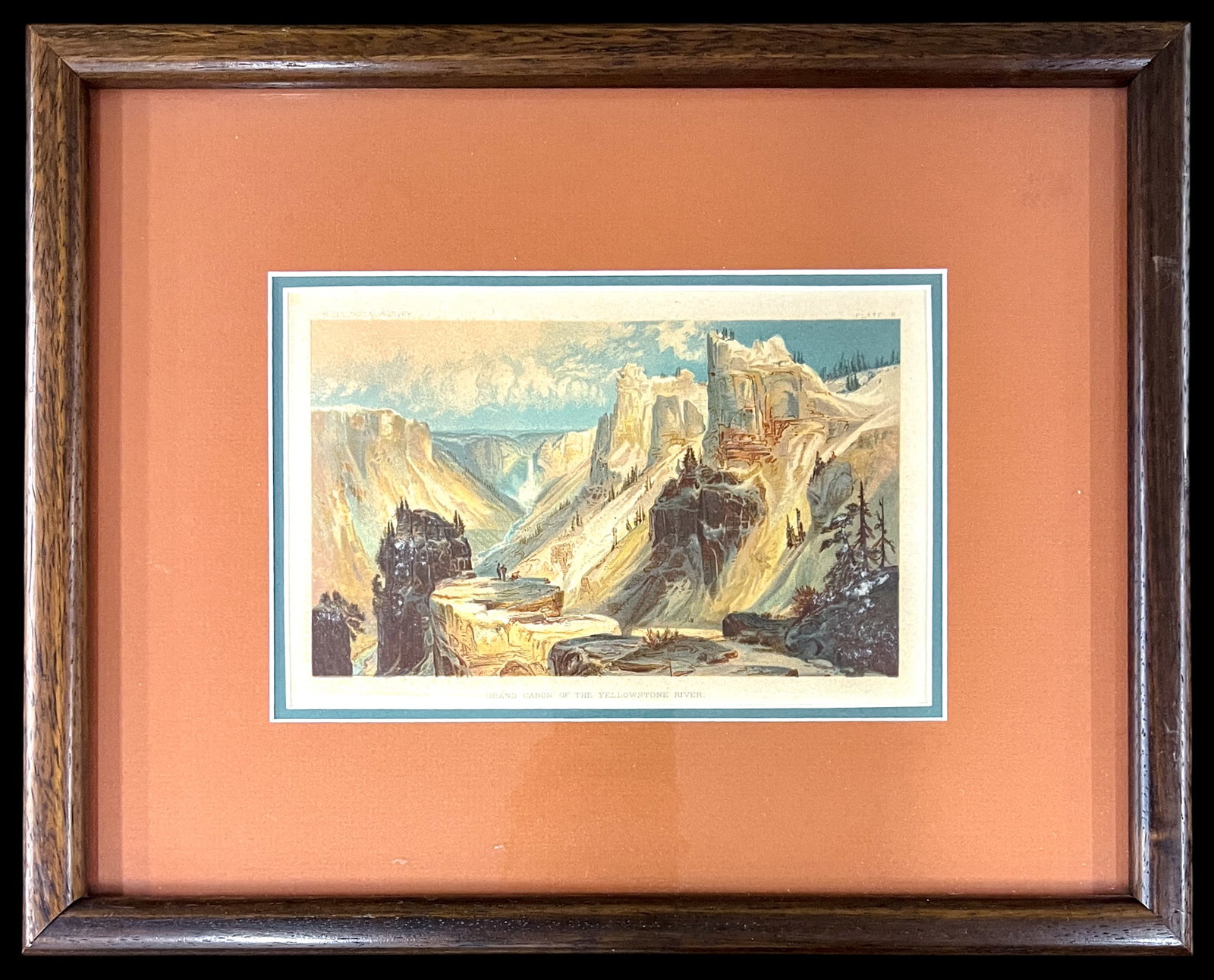 Thomas Moran "Grand Canyon of the Yellowstone River" Colored Etching - 2