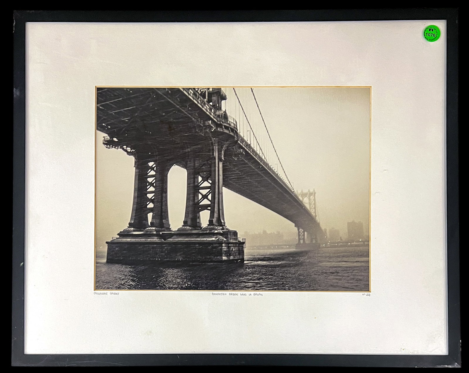 Guillaume Gaudet "Manhattan Bridge Dans La Brume" Gelatin Silver Print - 2