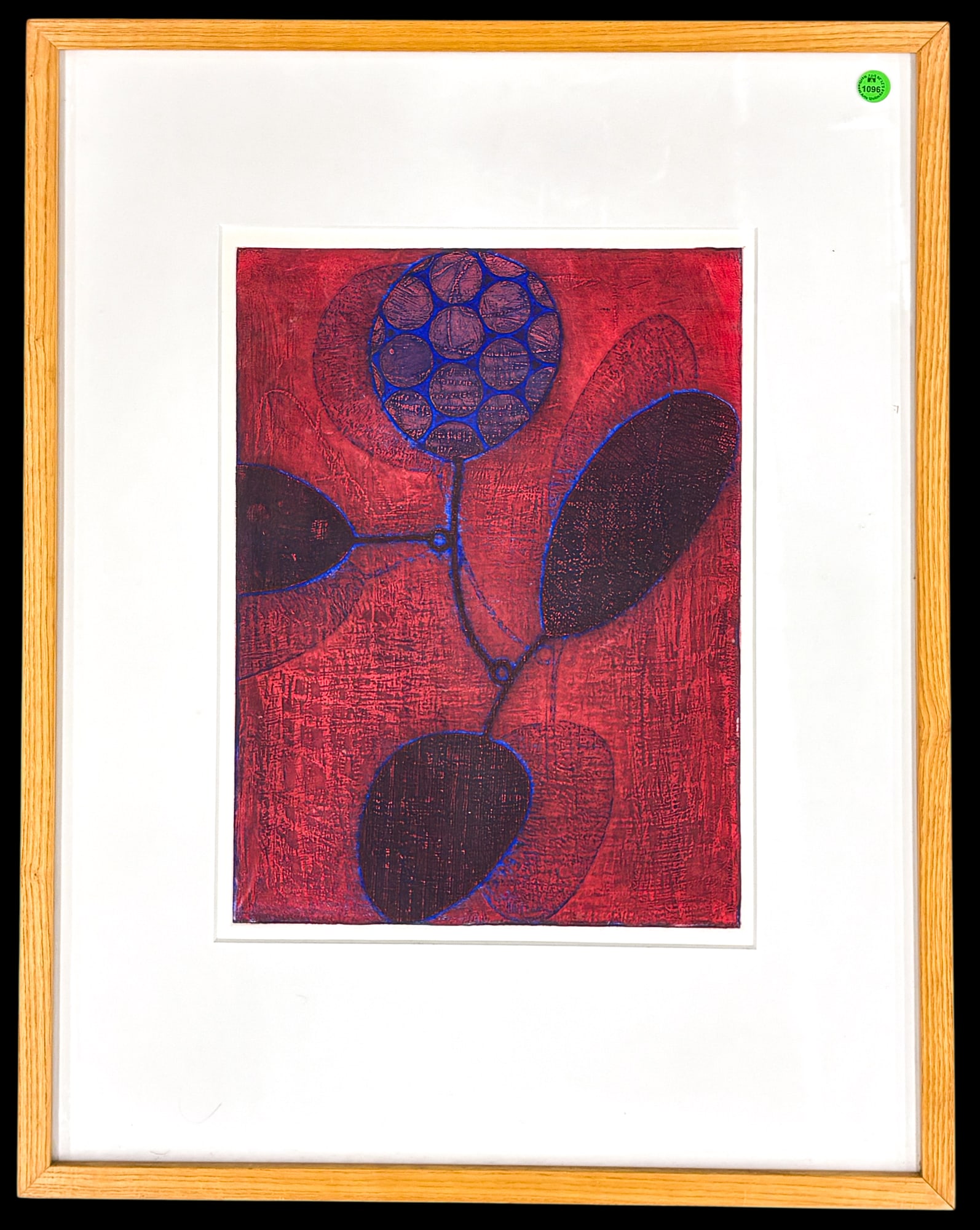 Donald Forsythe "Blue-Red Variation on Triple Gong" 2004 Monotype - 2