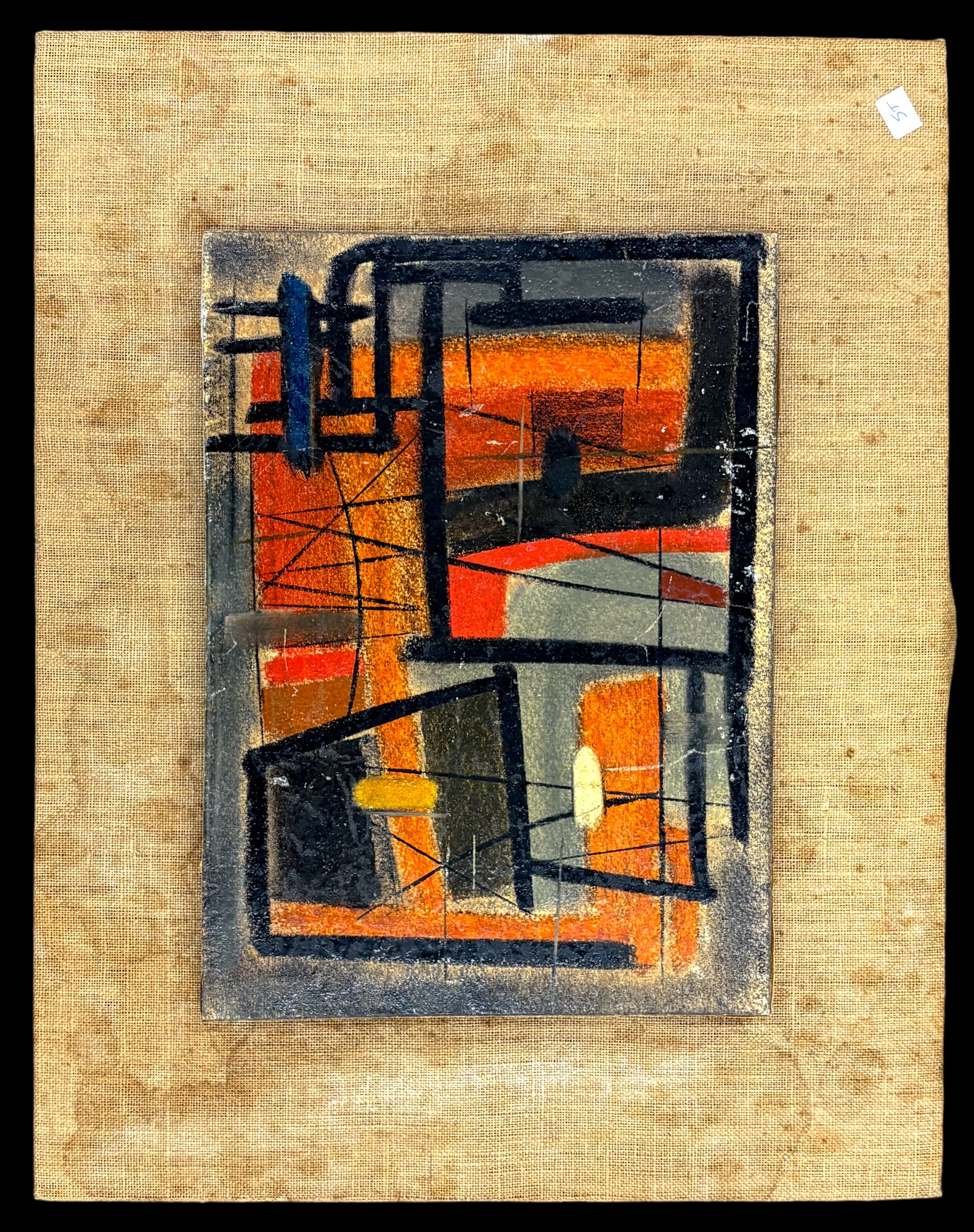 Artist Unknown "Block and Tackle" Acrylic on Wood - 2