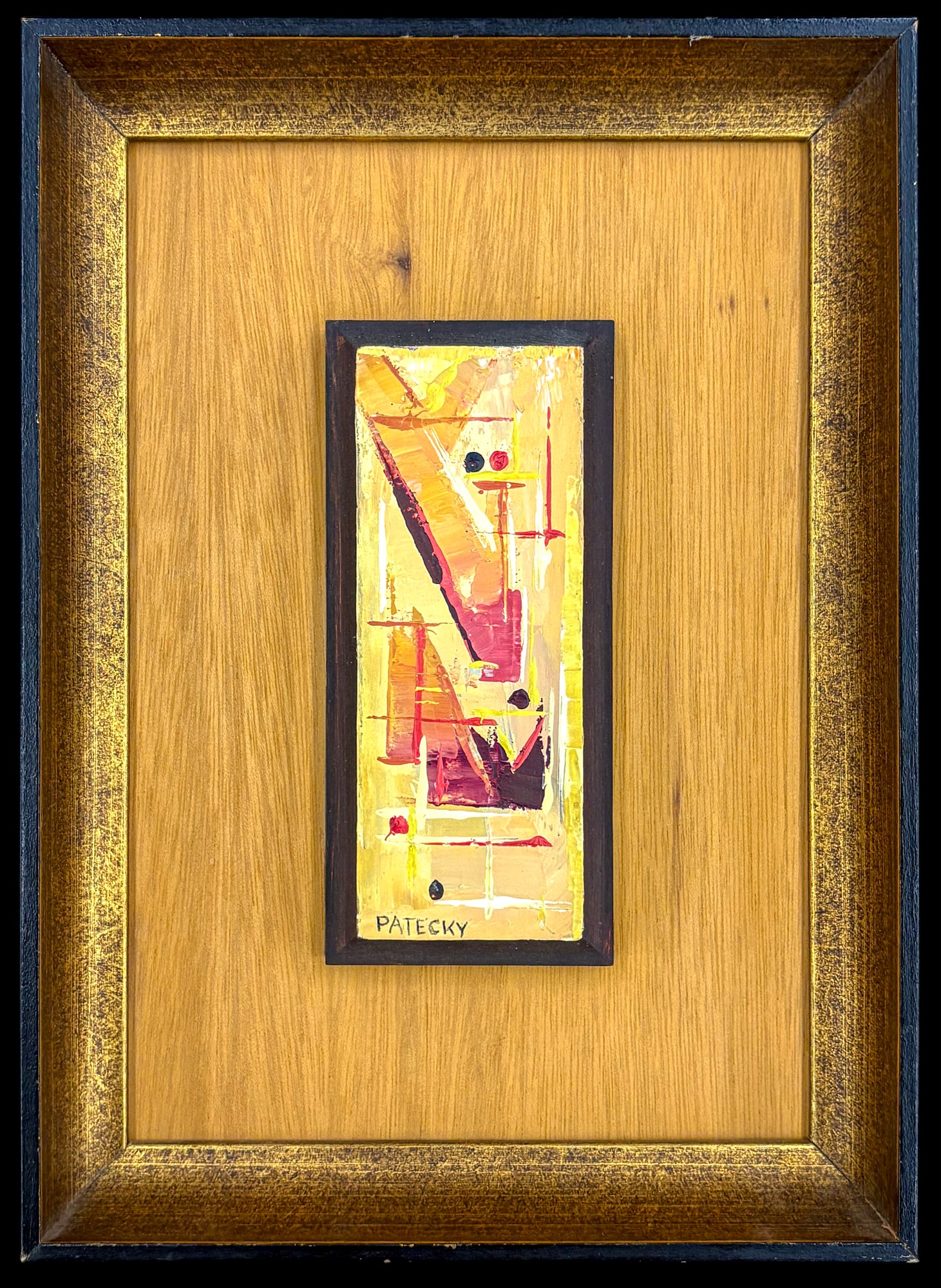 Albert Patecky "Non Objective 2344" Oil on Board - 2